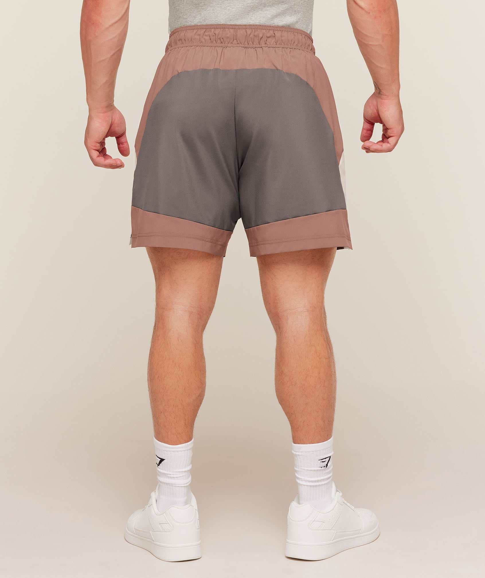 Gymshark Collegiate Tech Shorts 'Taupe Brown'