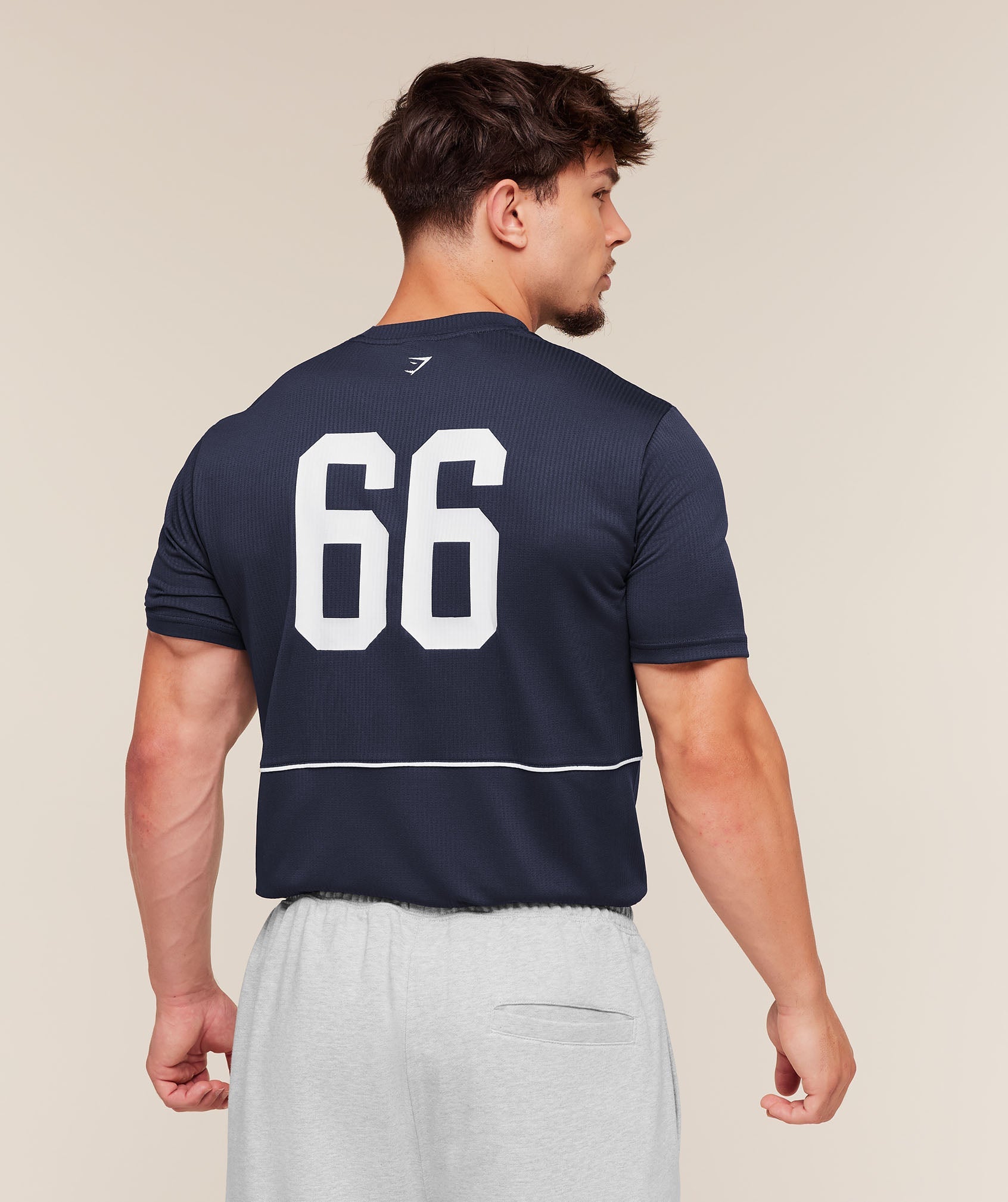 Gymshark Collegiate Tech T-Shirt 'Heavy Blue'
