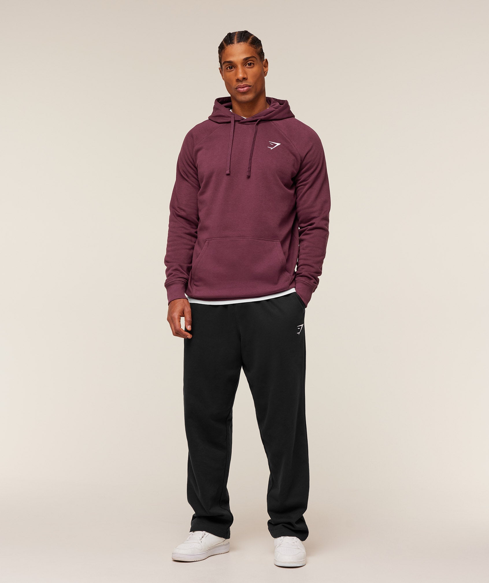Gymshark Crest Hoodie 'GS Impact Burgundy'