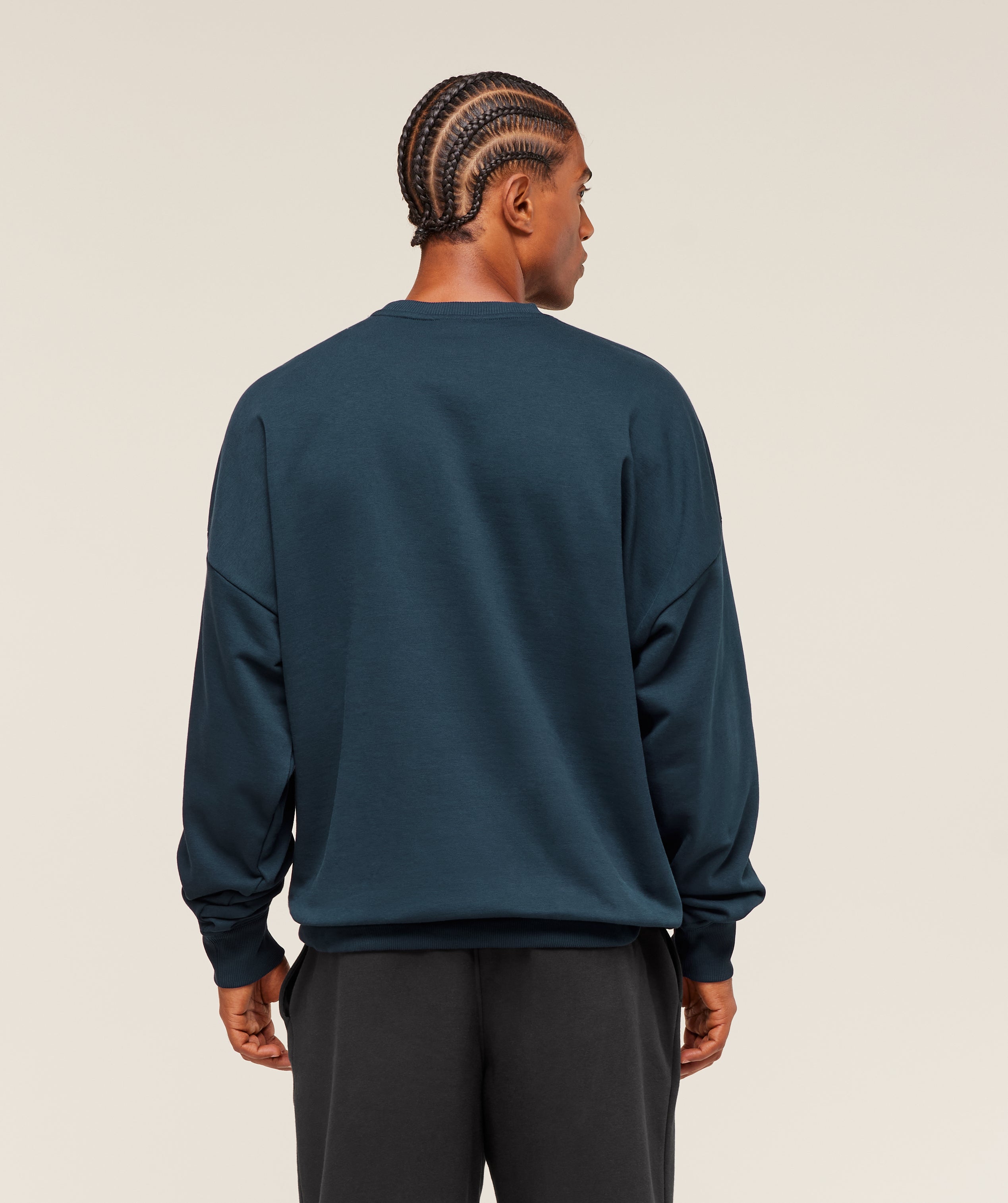 Gymshark Oversized Crest Crew 'Navy'