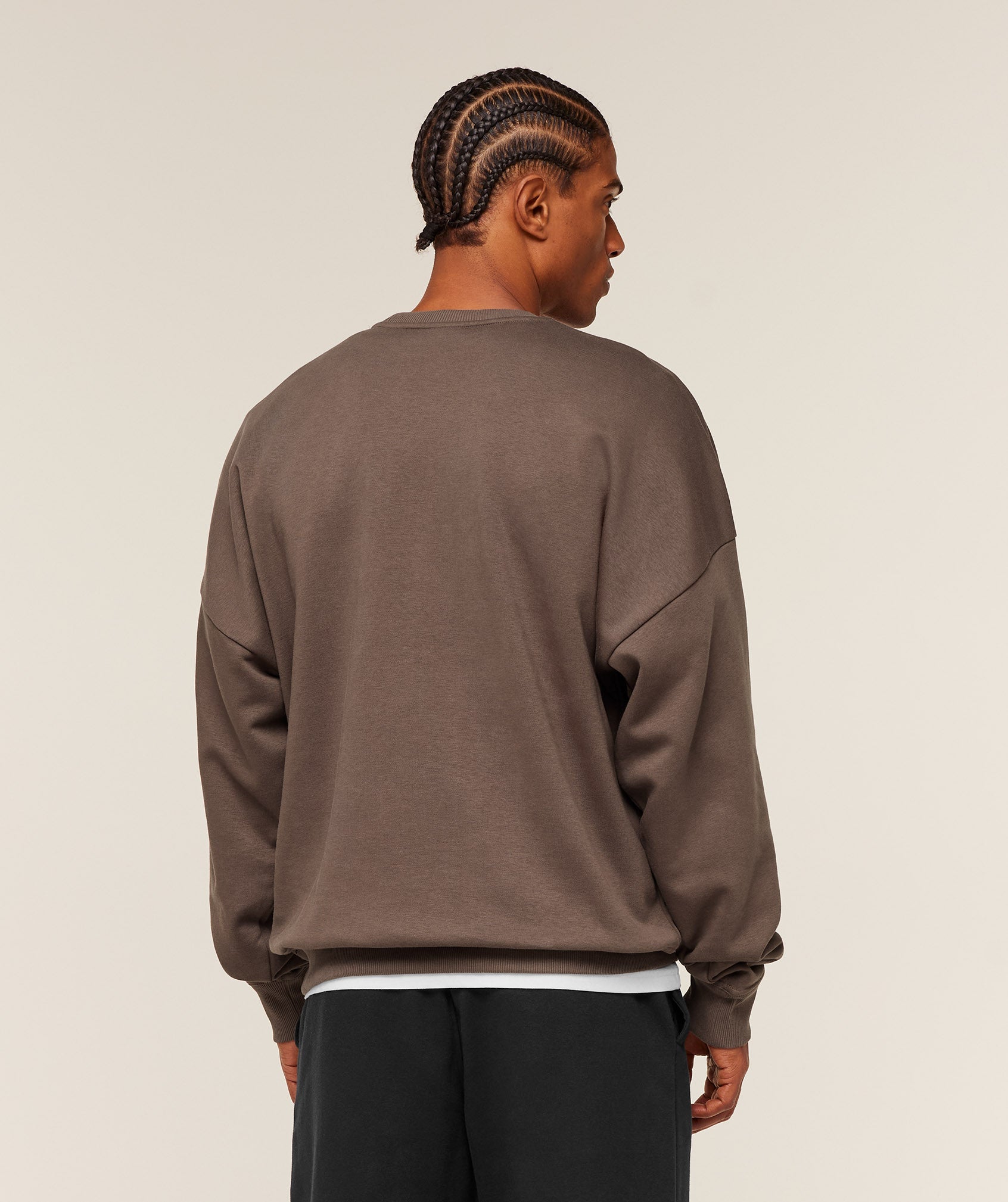 Gymshark Oversized Crest Crew 'Soft Brown'