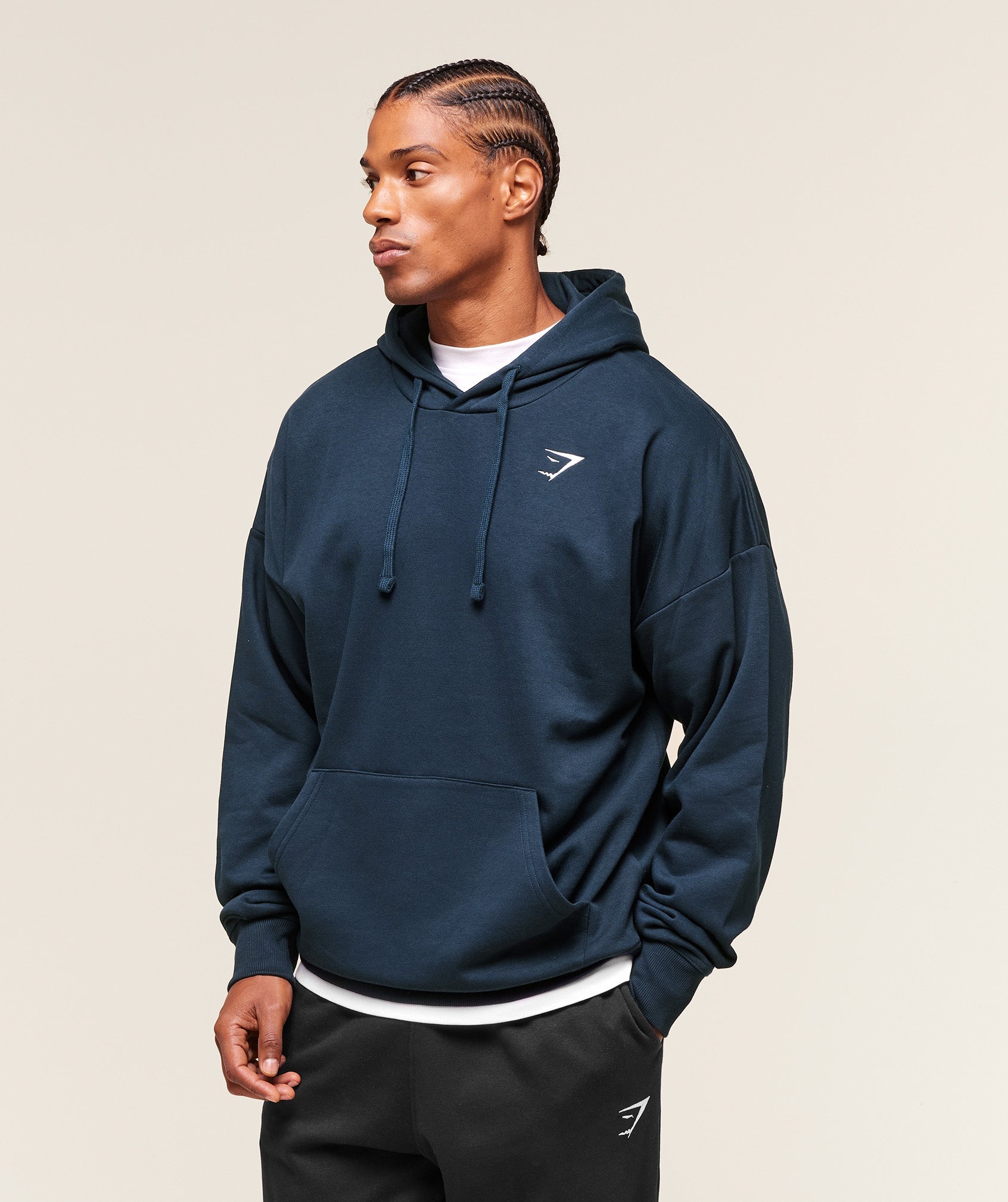 Gymshark Crest Oversized Hoodie 'Navy'