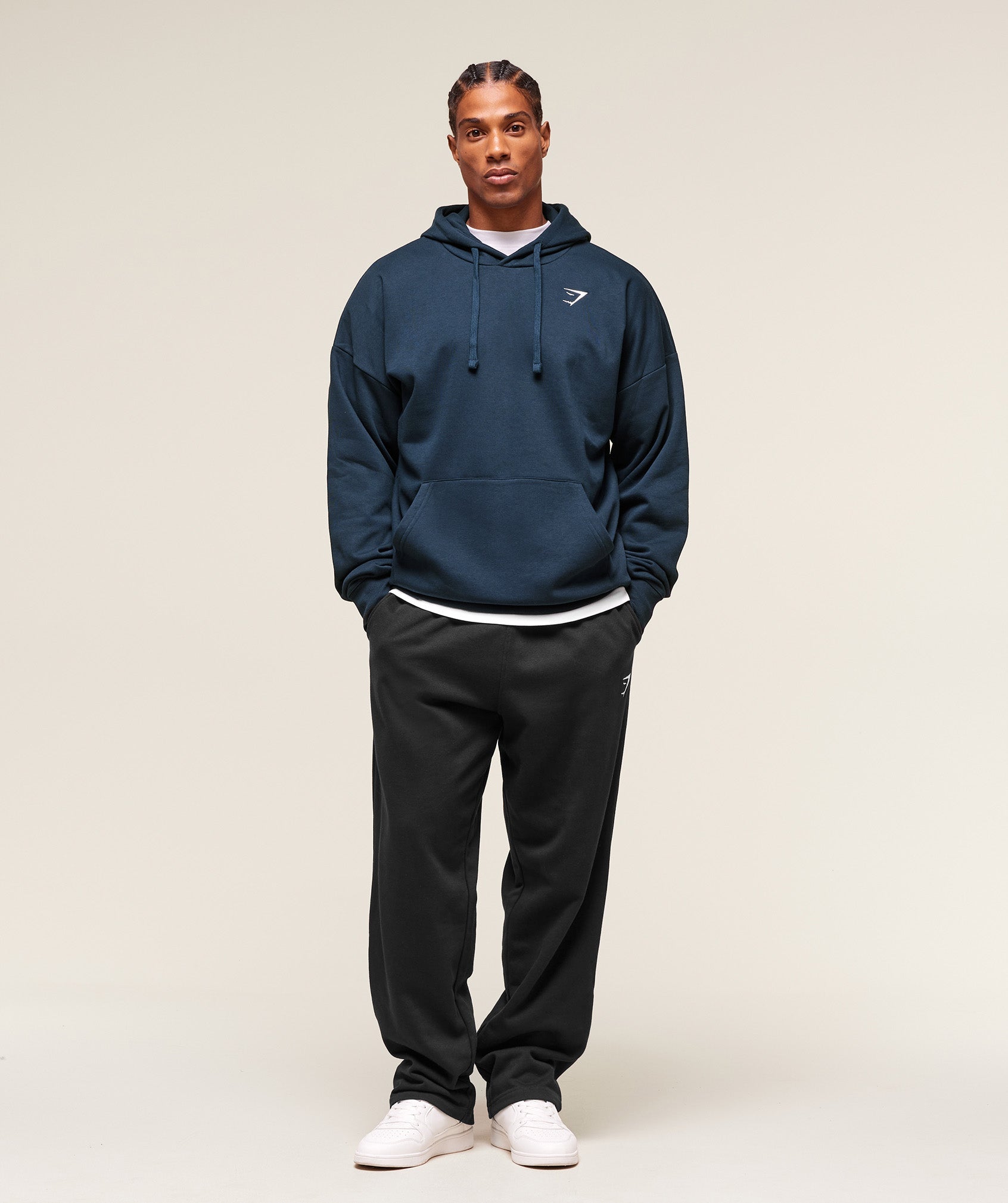 Gymshark Crest Oversized Hoodie 'Navy'