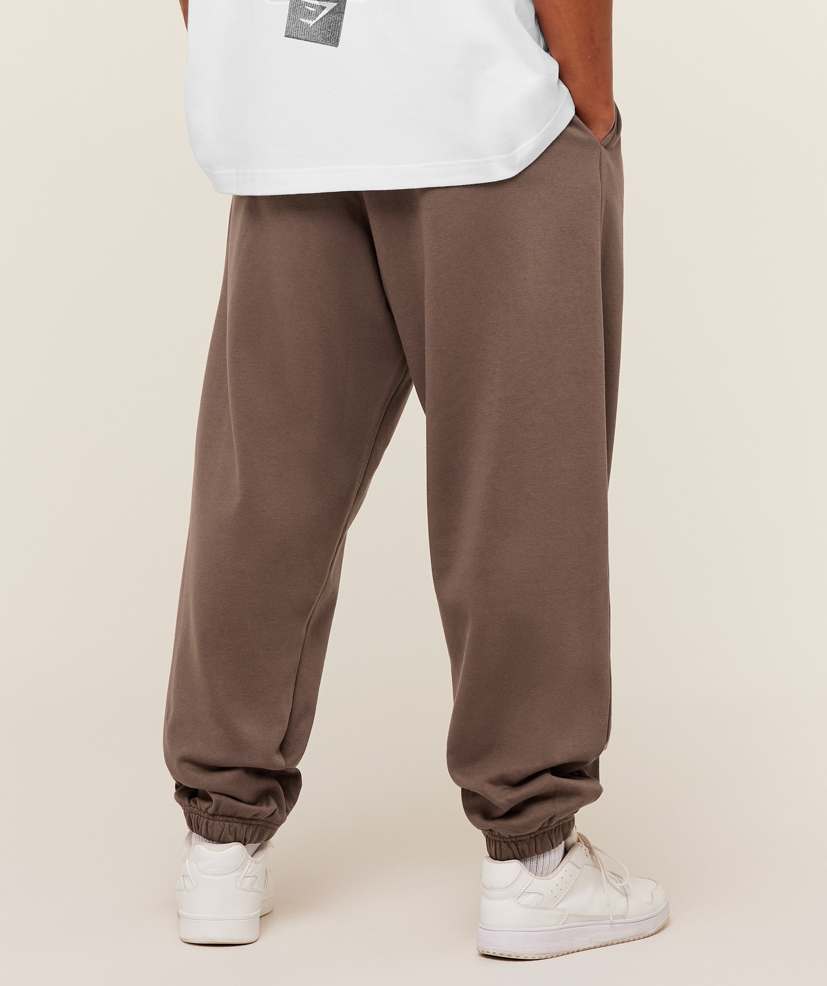 Gymshark Crest Oversized Joggers 'Soft Brown'