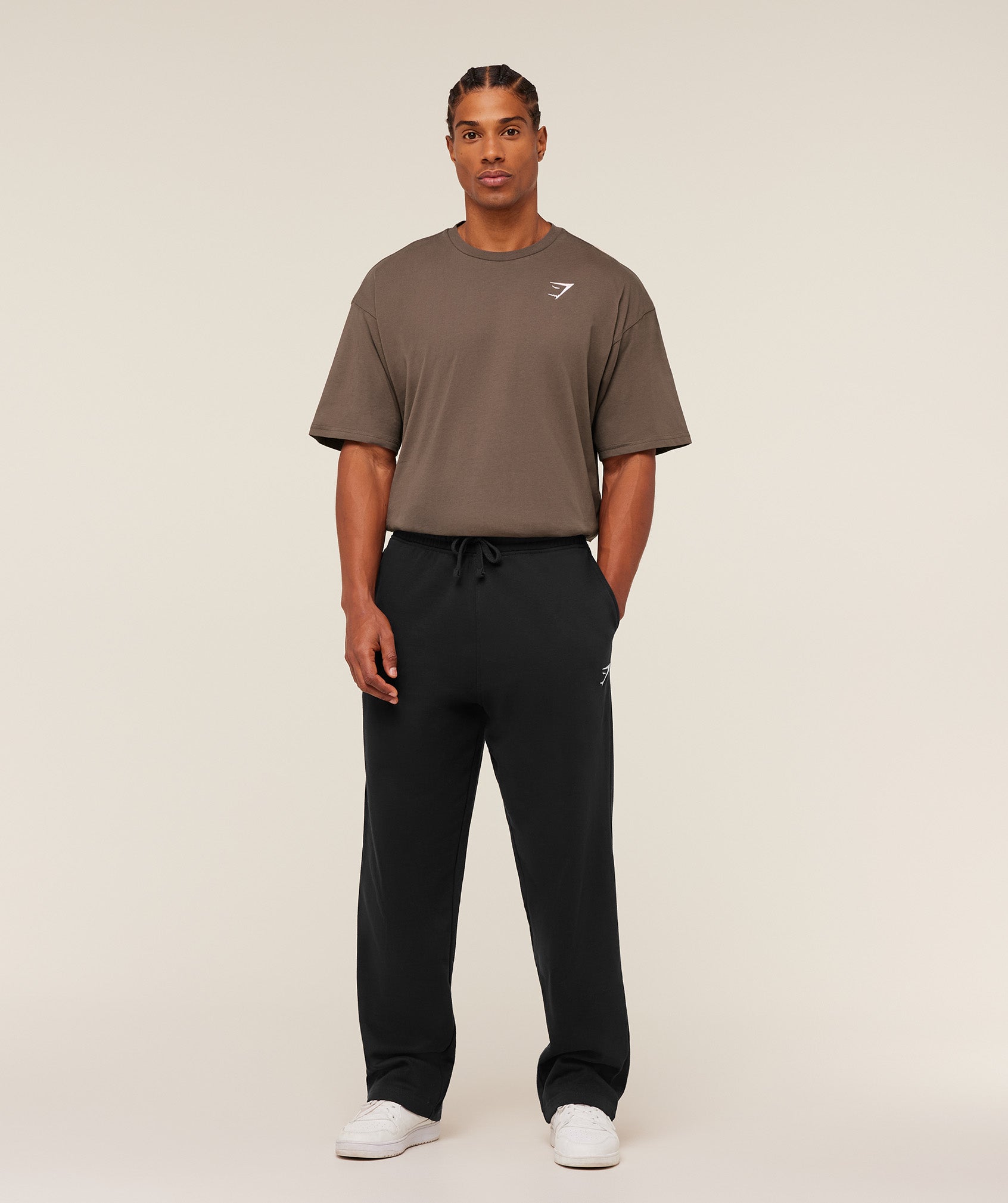 Gymshark Crest Oversized T-Shirt 'Soft Brown'