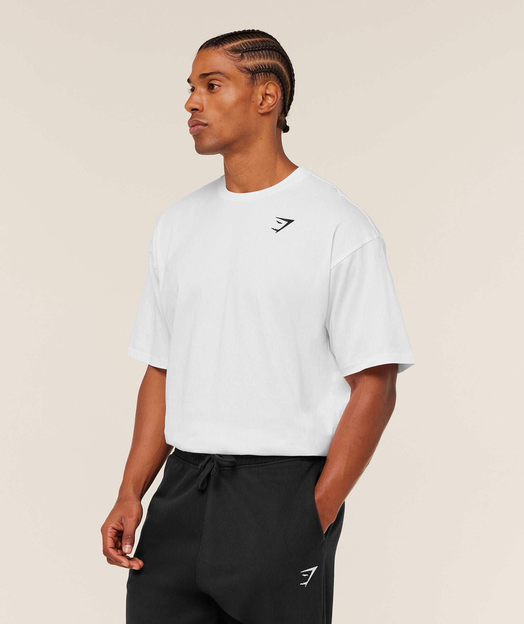 Gymshark Crest Oversized T-Shirt 'GS White'