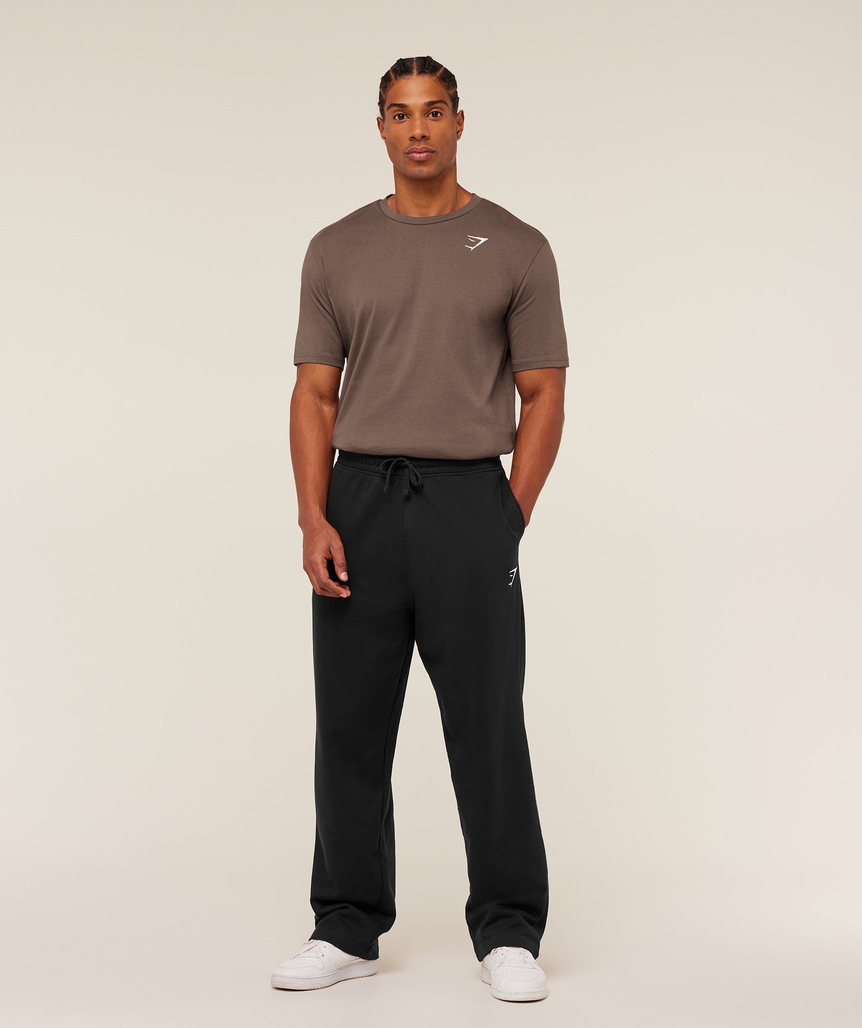 Gymshark Crest T-Shirt 'Soft Brown'