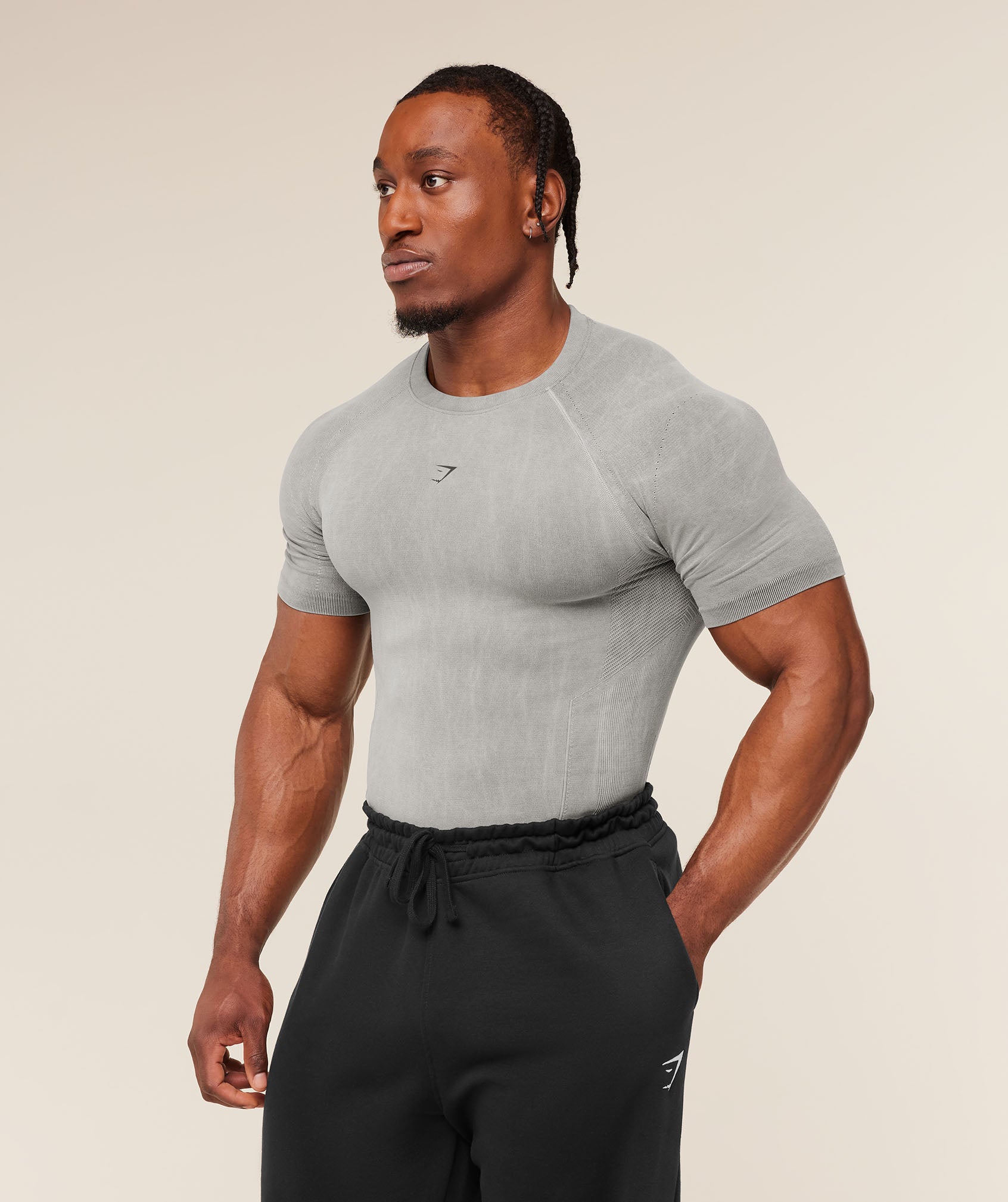 Gymshark Charge T-Shirt 'Black Wash'