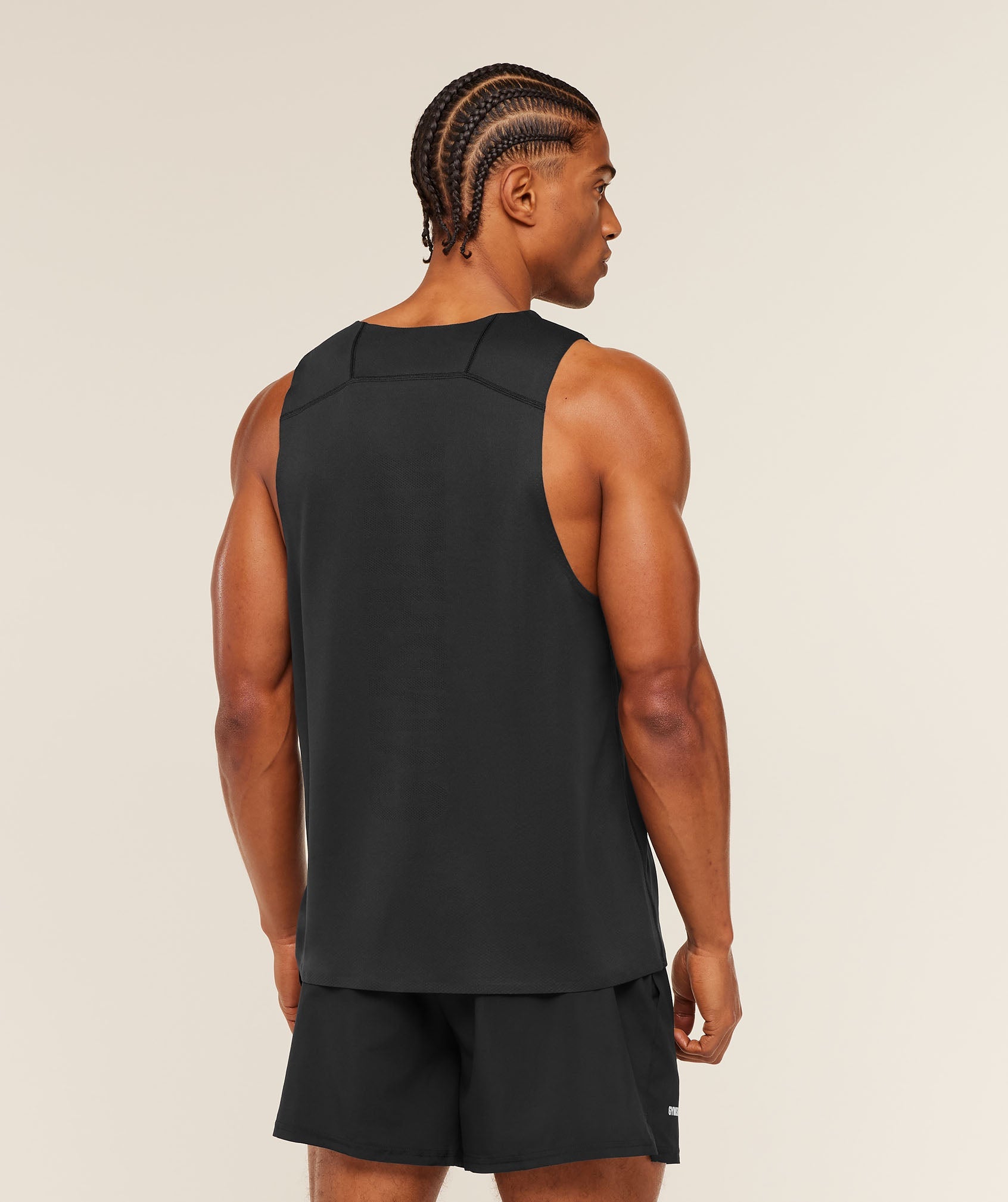 Gymshark Hybrid Engineered Jacquard Tank 'Black'