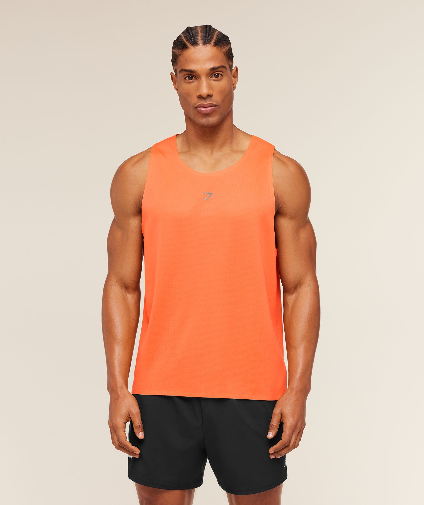 Gymshark Hybrid Engineered Jacquard Tank 'Dayglow Peach'