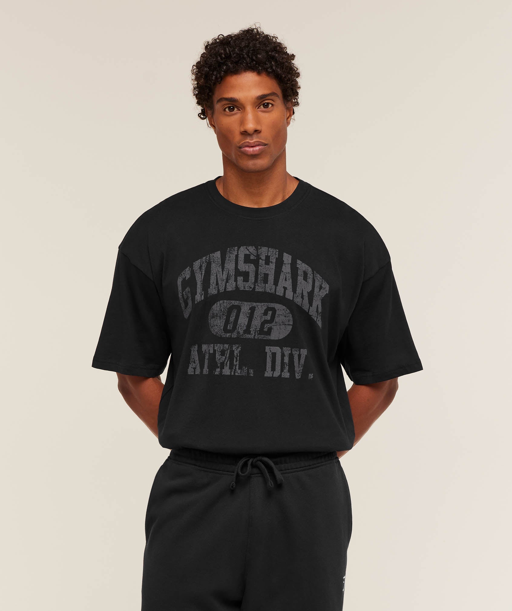 Gymshark Athletic Division Graphic T-Shirt 'GS Black'