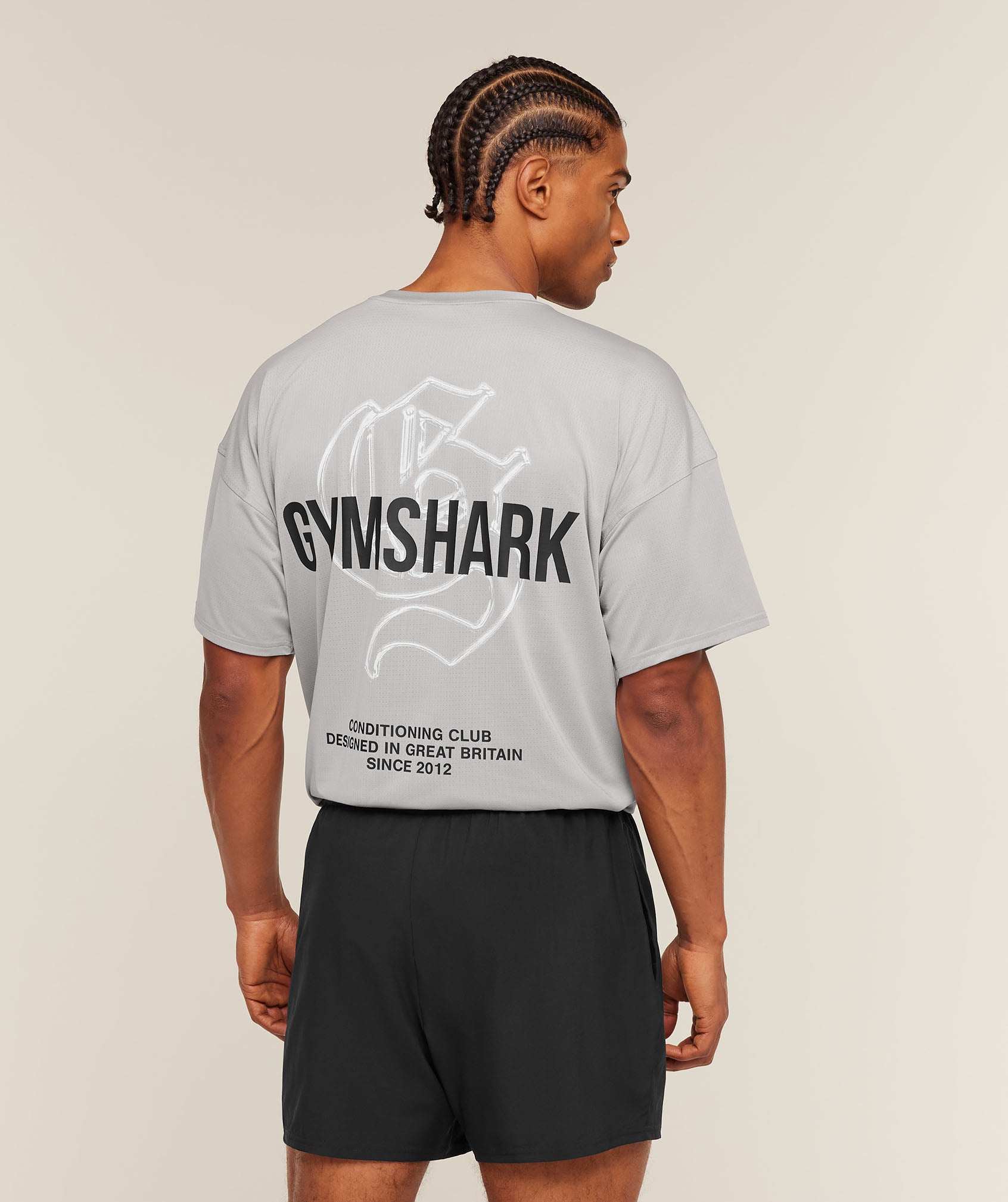 Gymshark Chrome Graphic T-Shirt 'Stratus Grey'