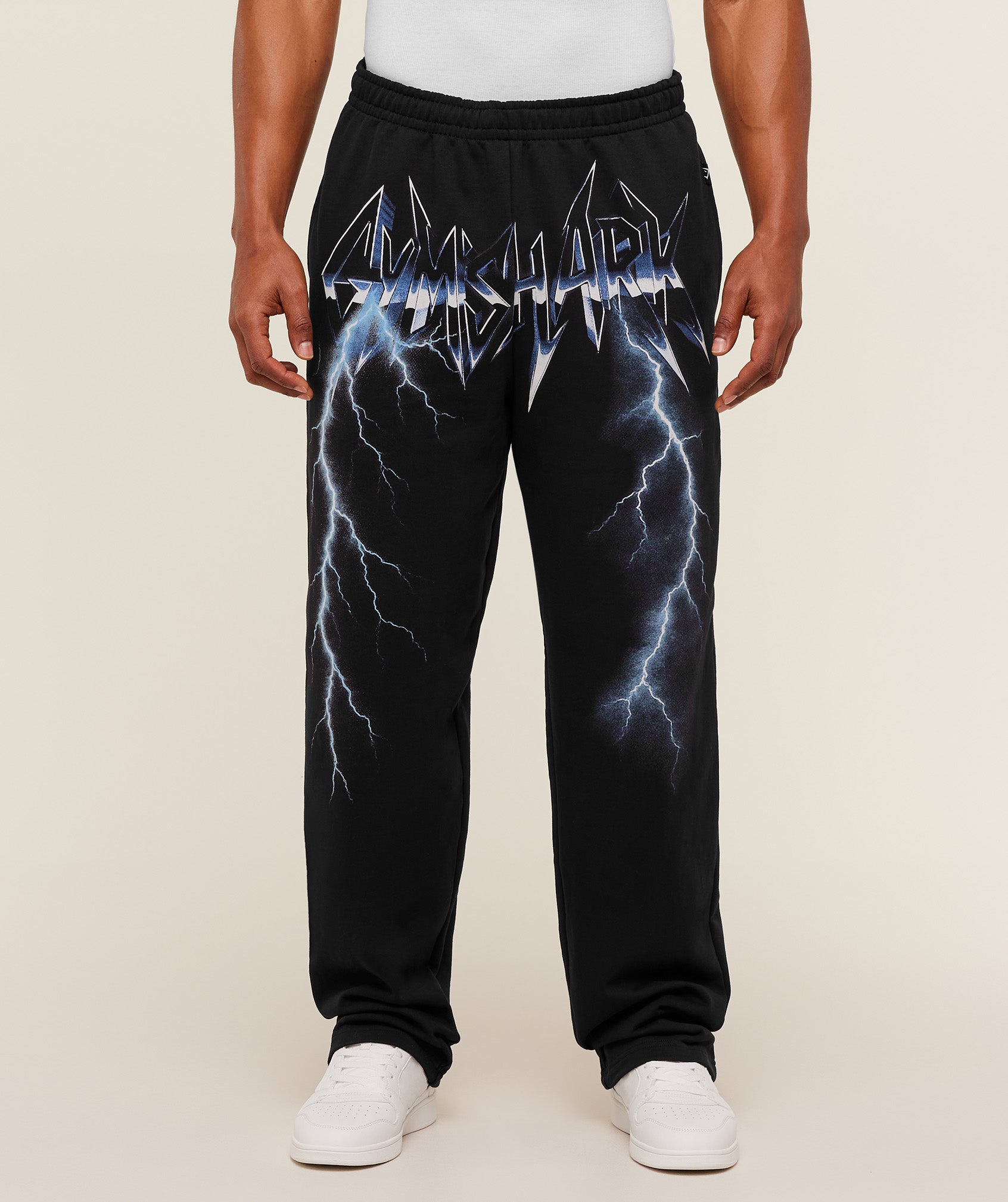 Gymshark Eagle Band Style Graphic Straight Leg Pants 'GS Black'