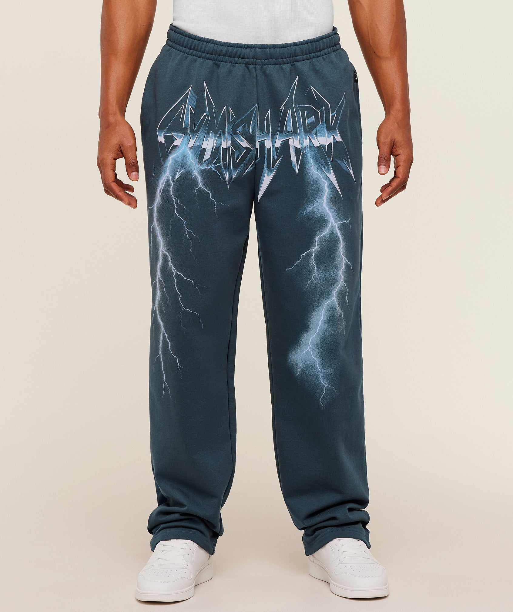 Gymshark Eagle Band Style Graphic Straight Leg Pants 'GS Stealth Blue'