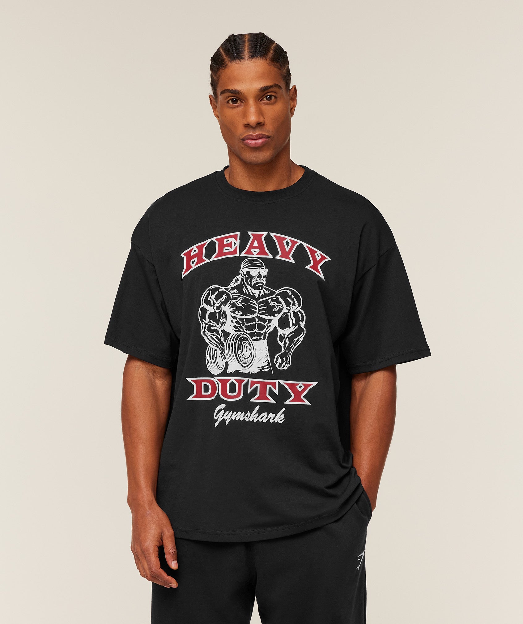 Gymshark Heavy Duty Bro Graphic T-Shirt 'GS Black'