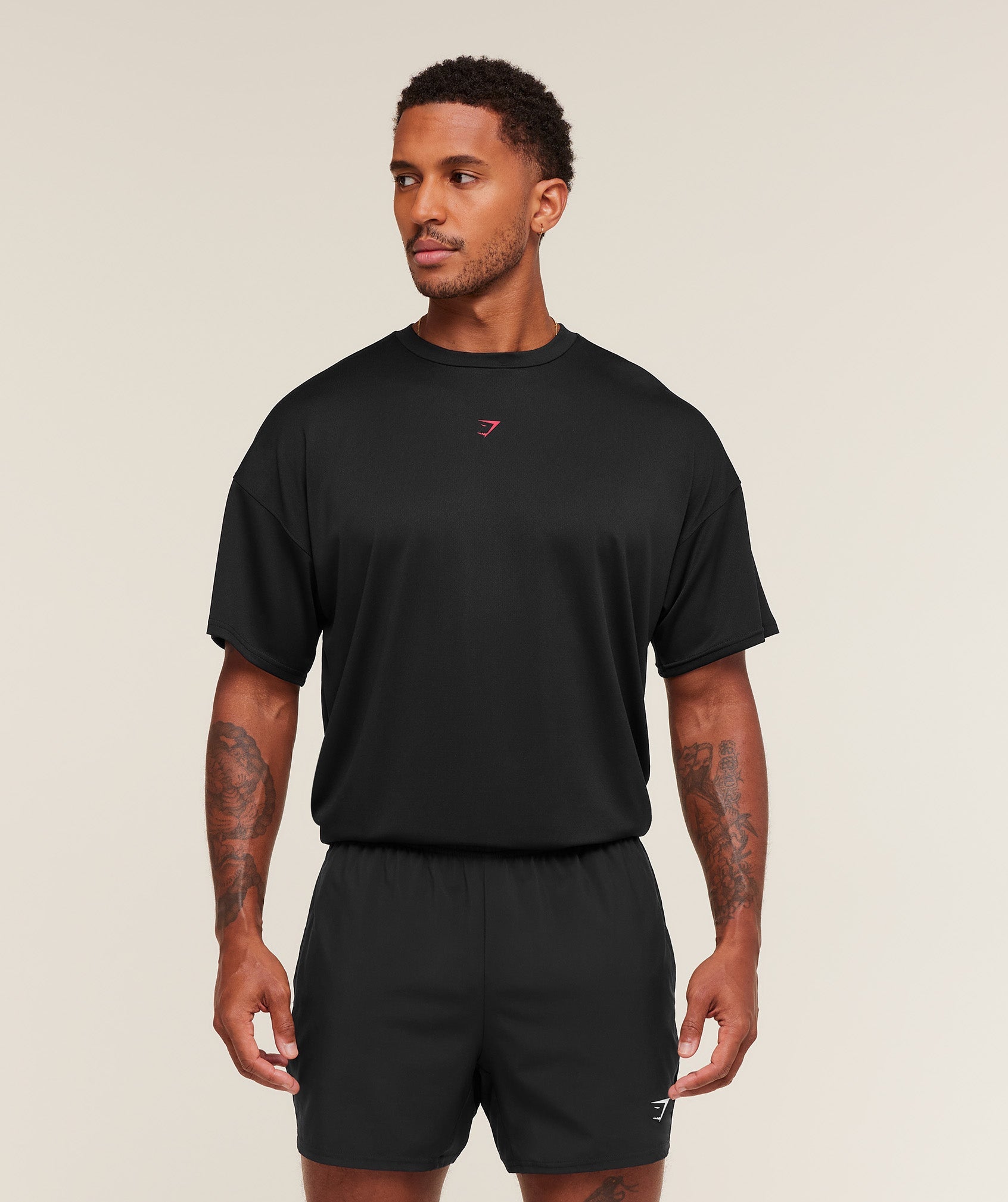 Gymshark Hybrid Athlete T-Shirt 'GS Black'