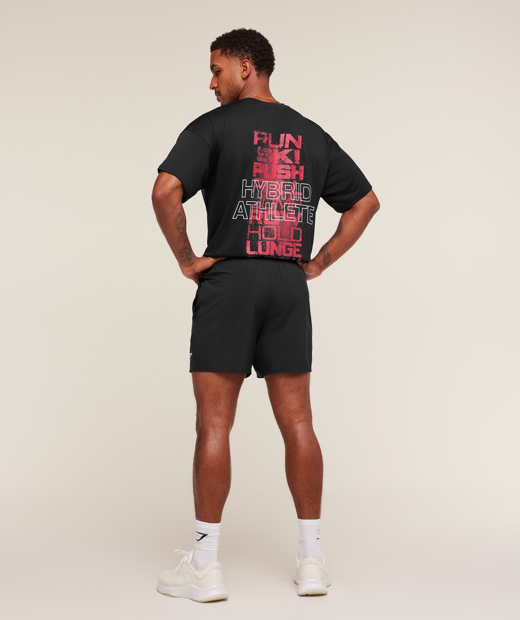Gymshark Hybrid Athlete T-Shirt 'GS Black'