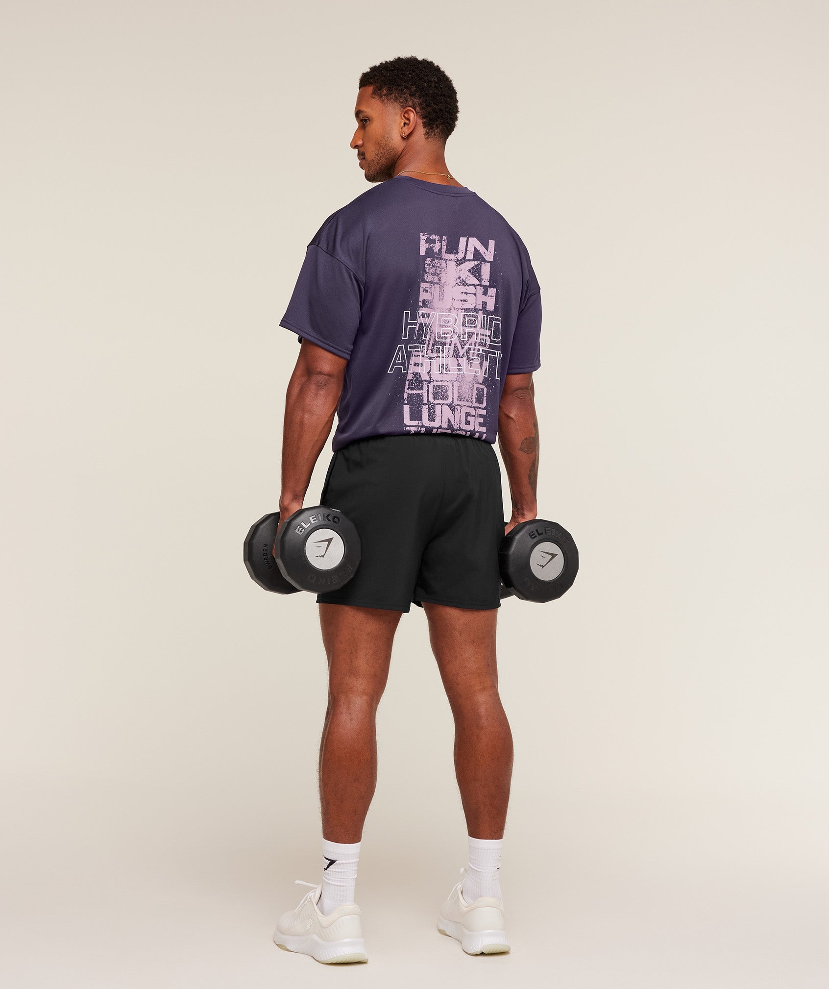 Gymshark Hybrid Athlete T-Shirt 'Midnight Purple'