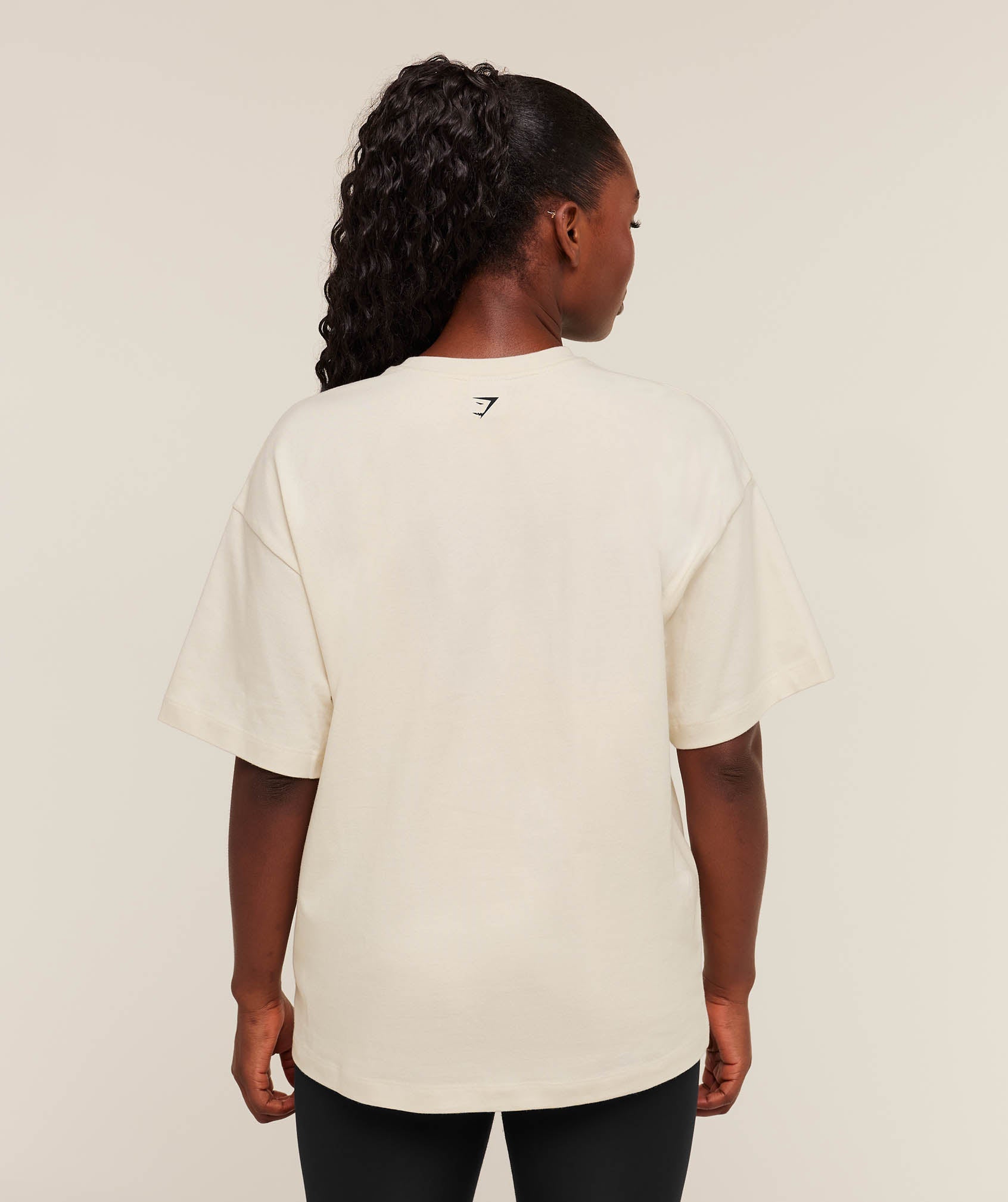 Gymshark Juicy Peach Short Sleeve T-Shirt 'Oat White'