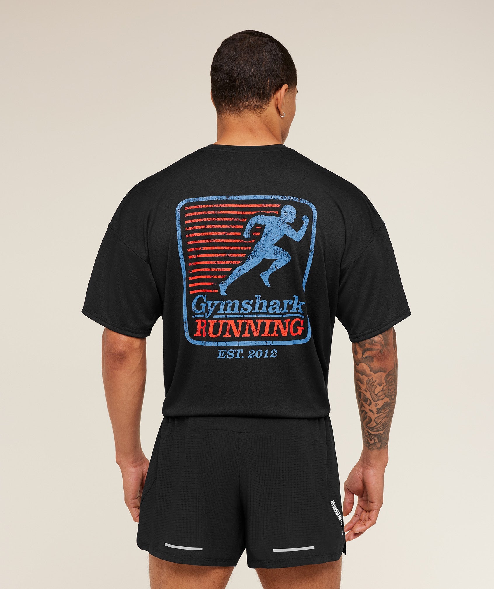 Gymshark Run Club Graphic T-Shirt 'GS Black'