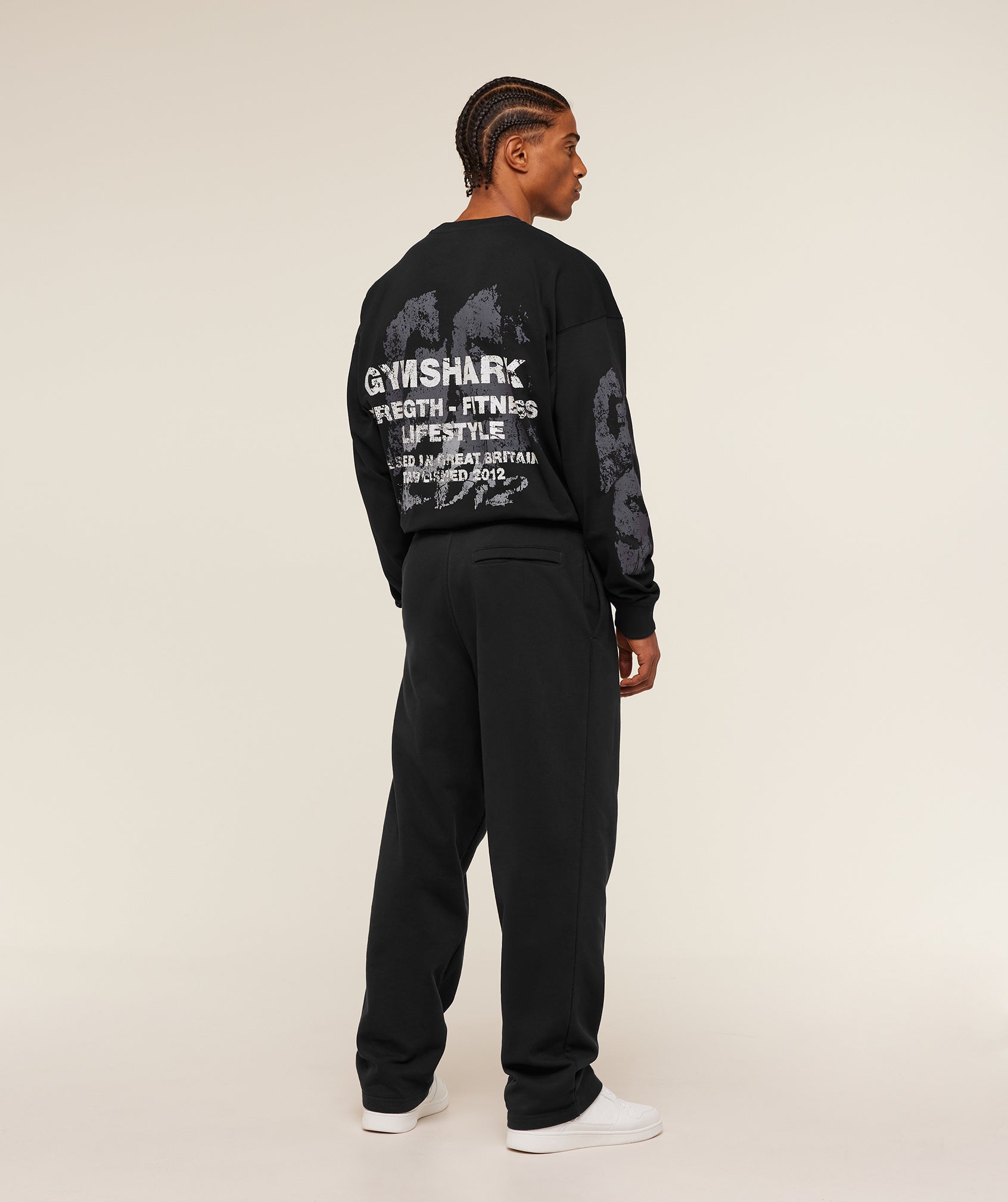 Gymshark Strength Fitness & Lifestyle Long Sleeve T-Shirt 'Black'