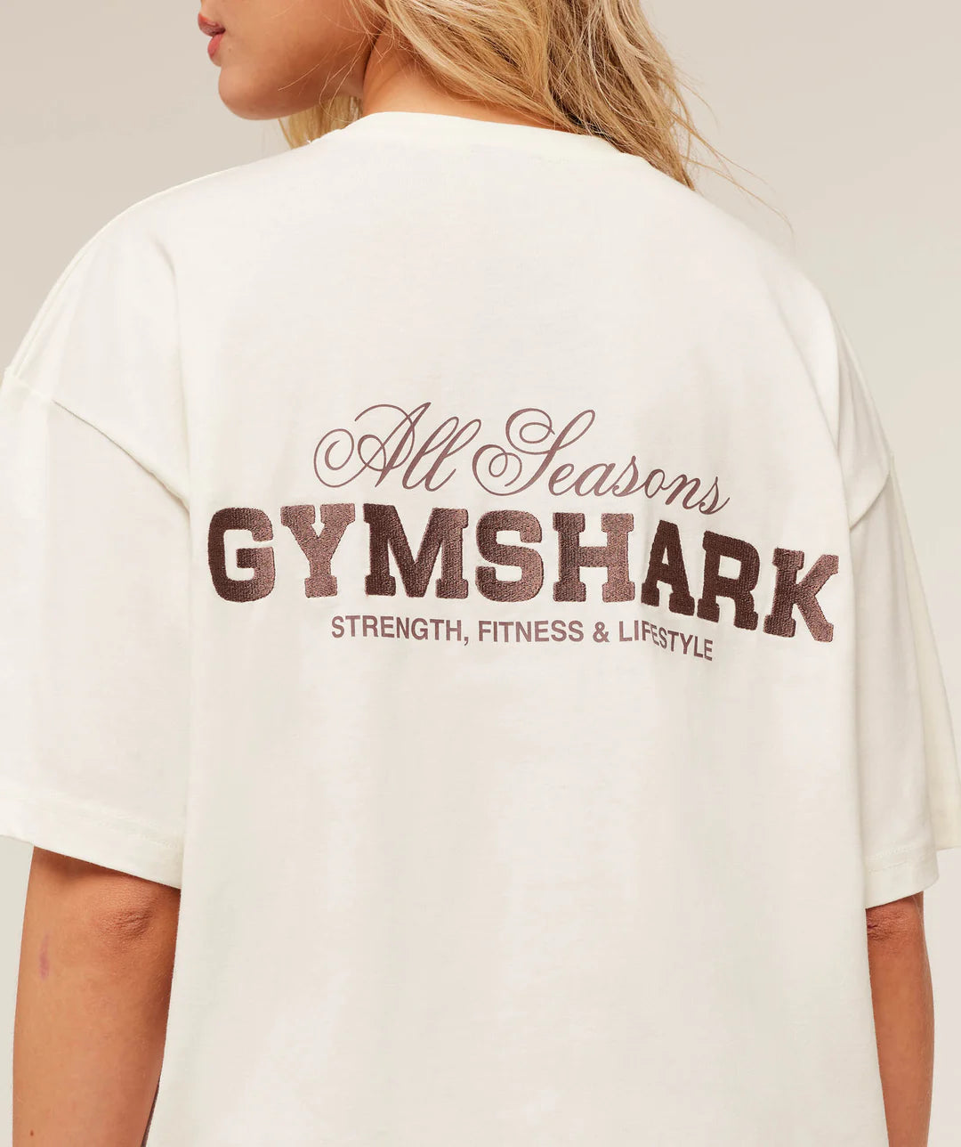 Gymshark All Seasons Graphic Short Sleeve T-Shirt - GS Soft White