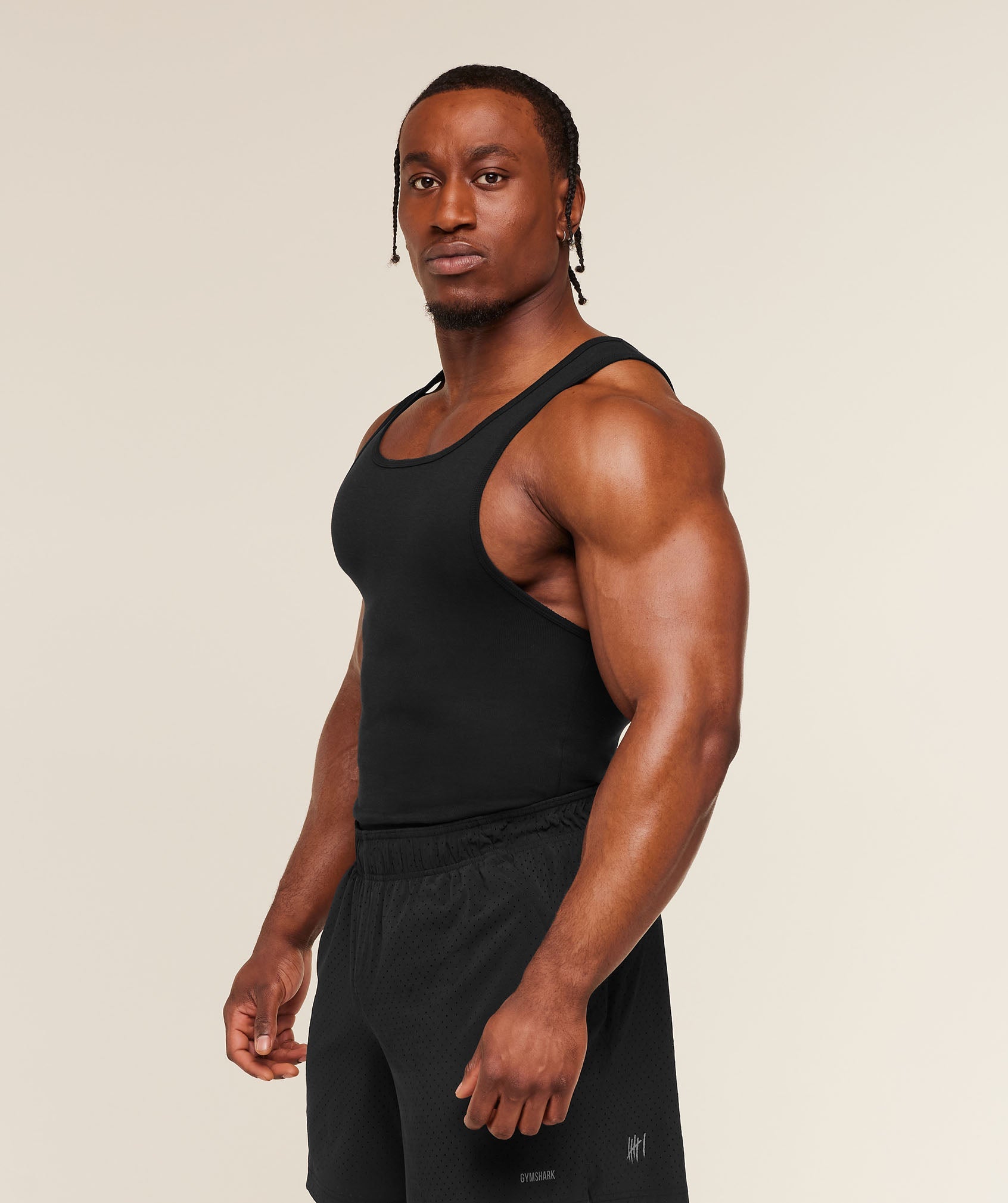 Gymshark x CBUM Ribbed Tank 'Black'