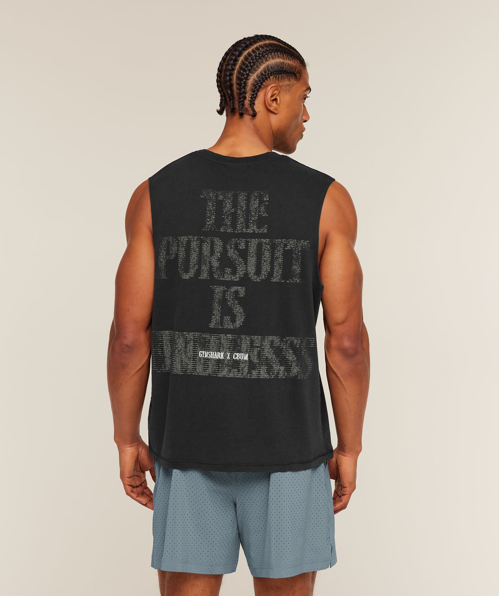 Gymshark x CBUM Washed Sleeveless T-Shirt 'Black'
