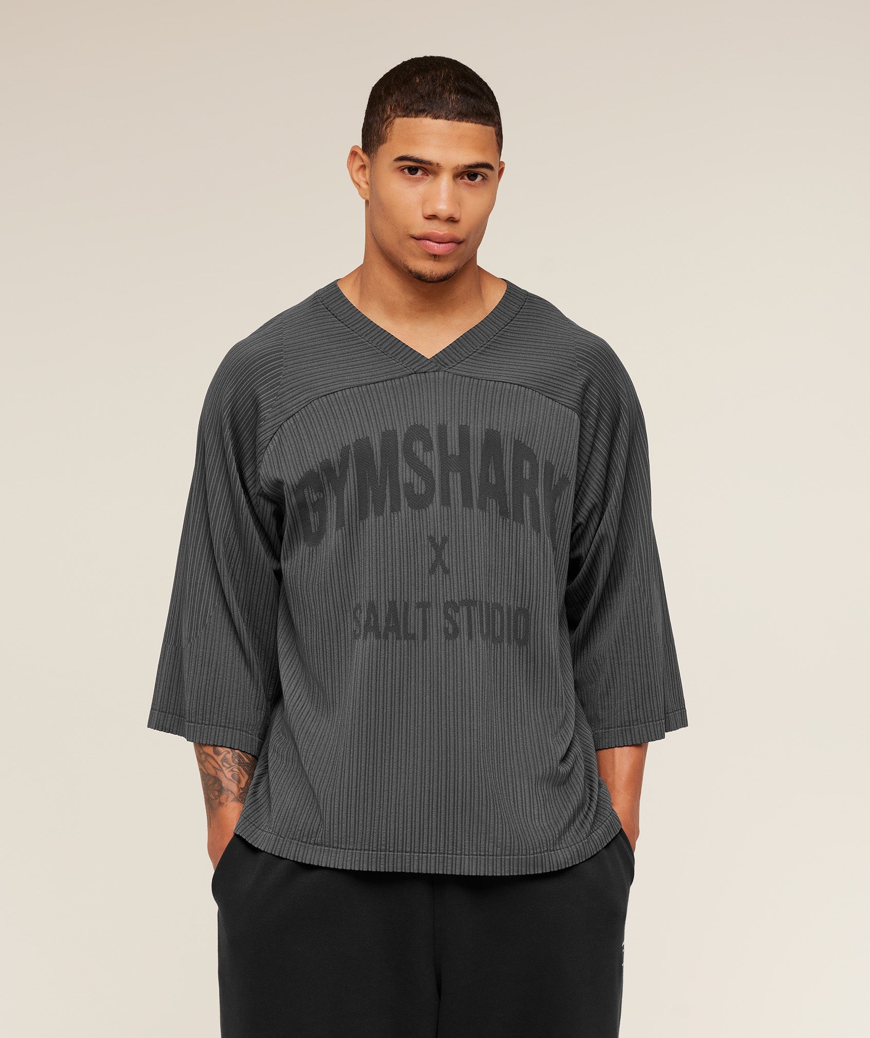 Gymshark x Saalt Studios Seamless Jersey 'GS Asphalt Grey GS Pitch Grey'