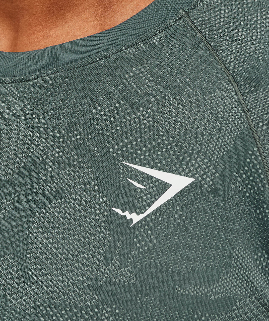 Gymshark Geo Seamless T-Shirt 'Slate Teal/Denim Grey'