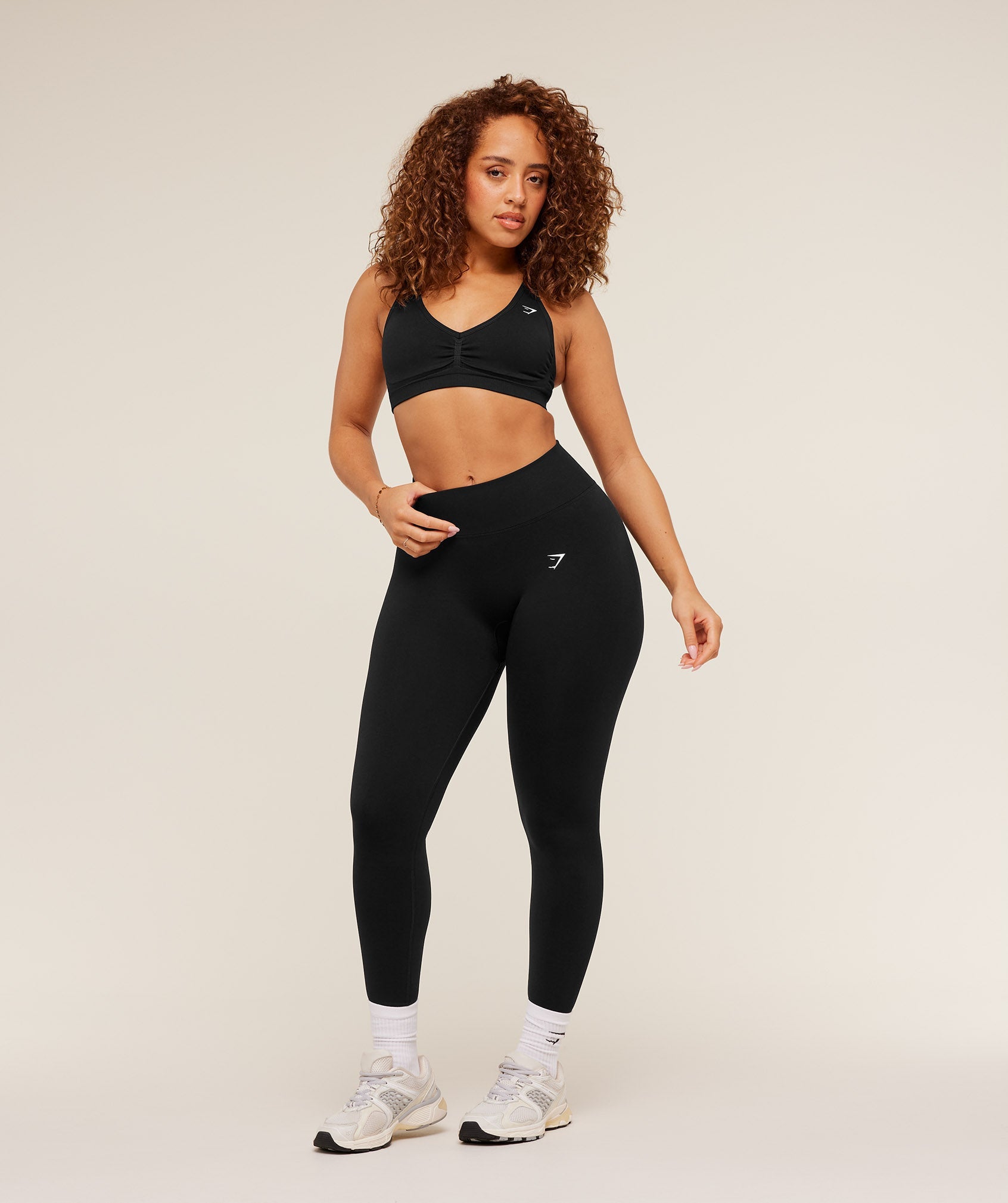 Gymshark Lift Seamless Leggings 'Black Black Marl'