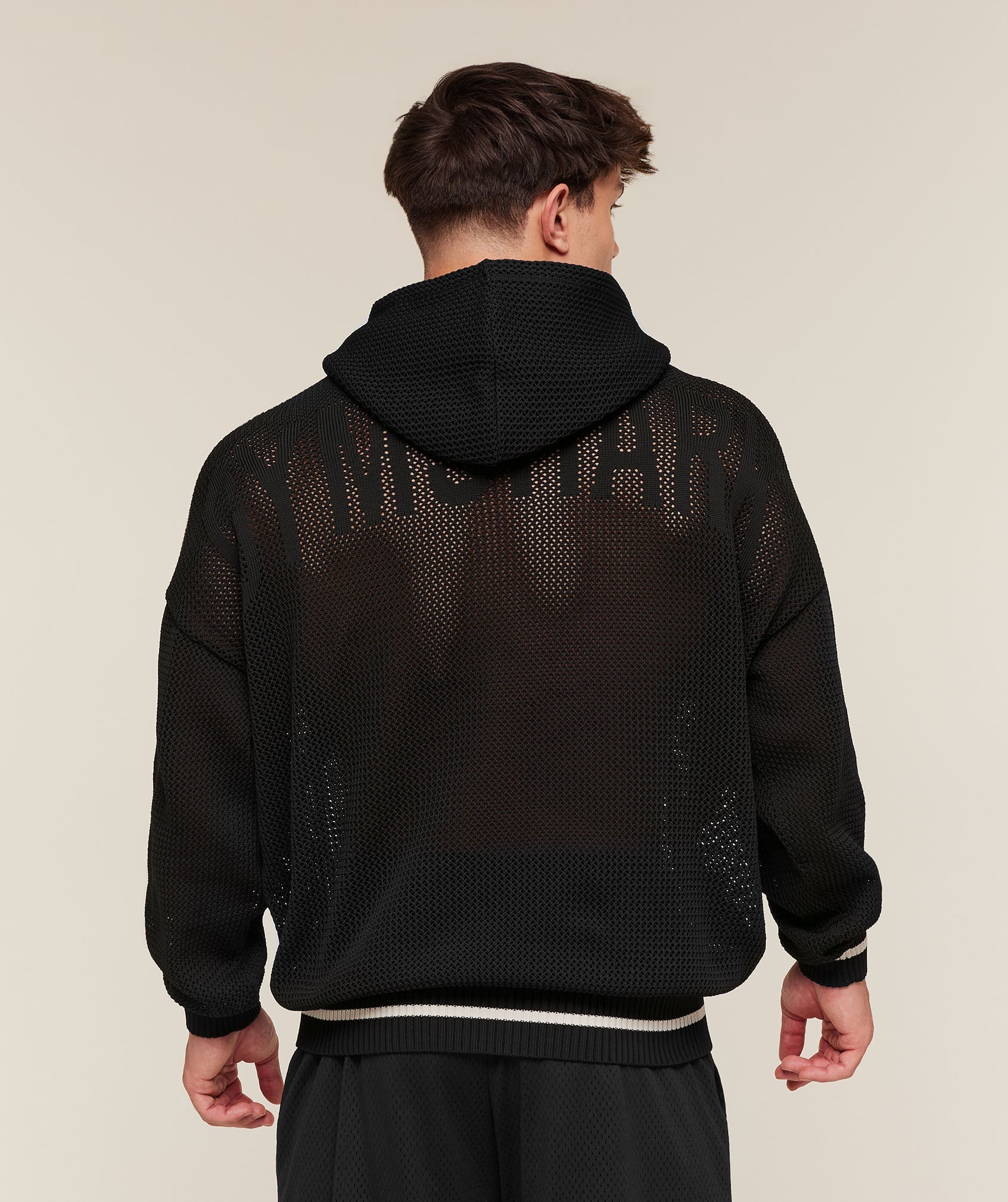 Gymshark Collective Crochet Style Hoodie 'Black'