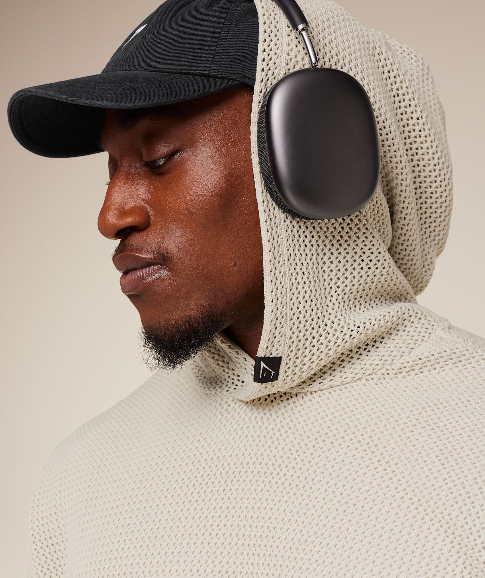 Gymshark Collective Crochet Style Hoodie 'Tinted White'