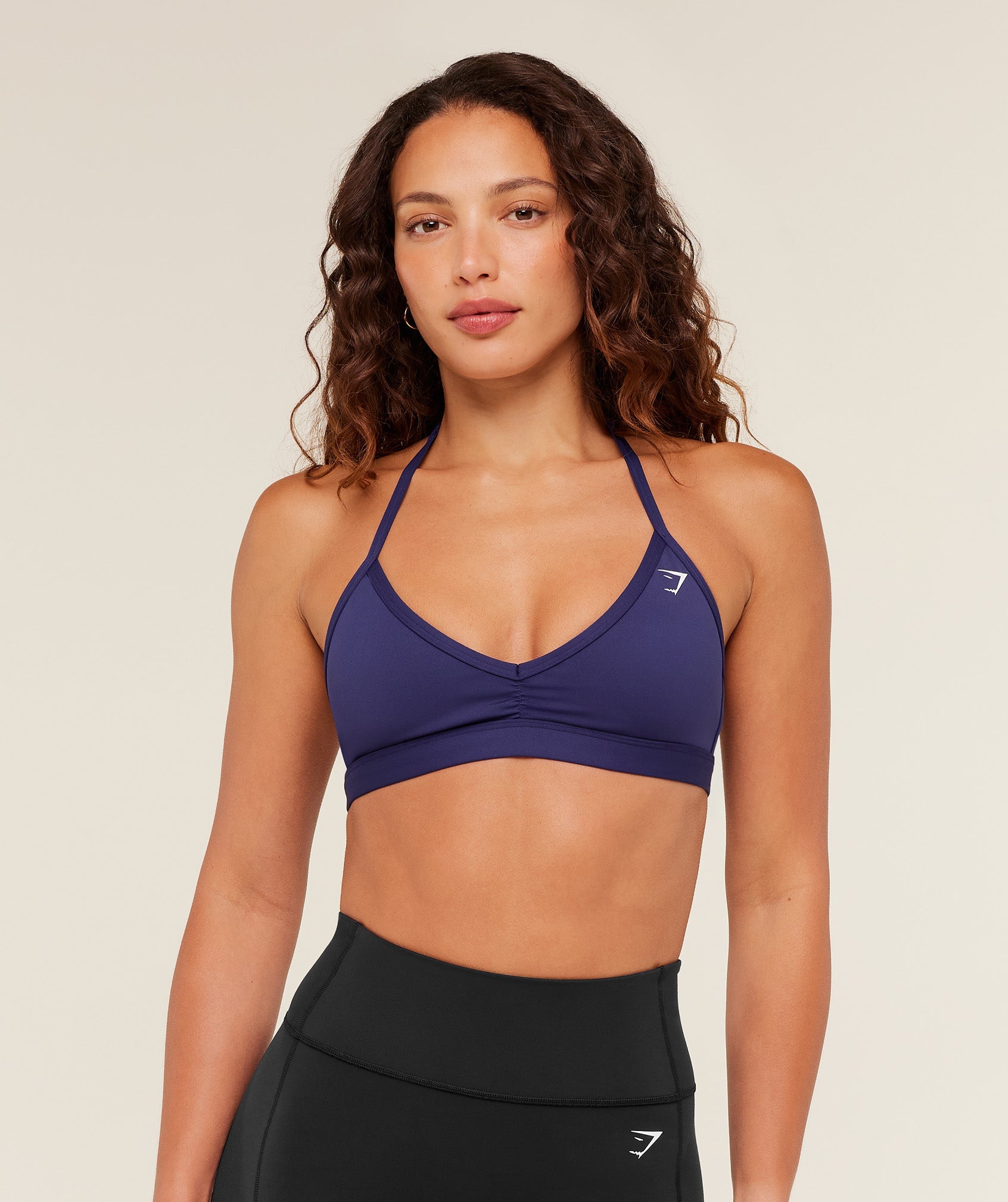 Gymshark Minimal Halterneck Sports Bra 'Indigo Purple'