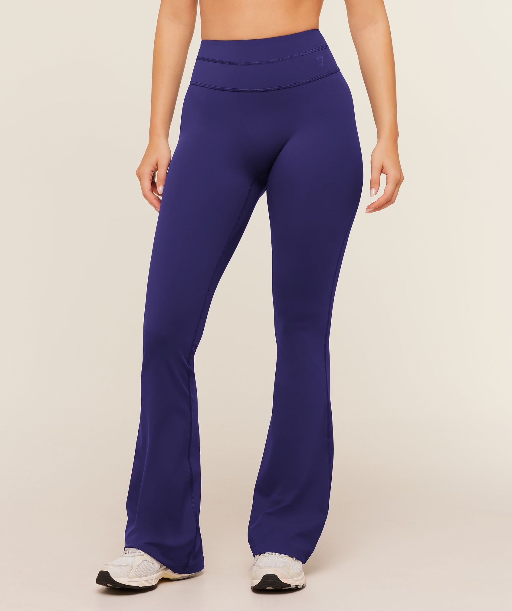 Gymshark Crossover Back Flared Leggings 'Indigo Purple'