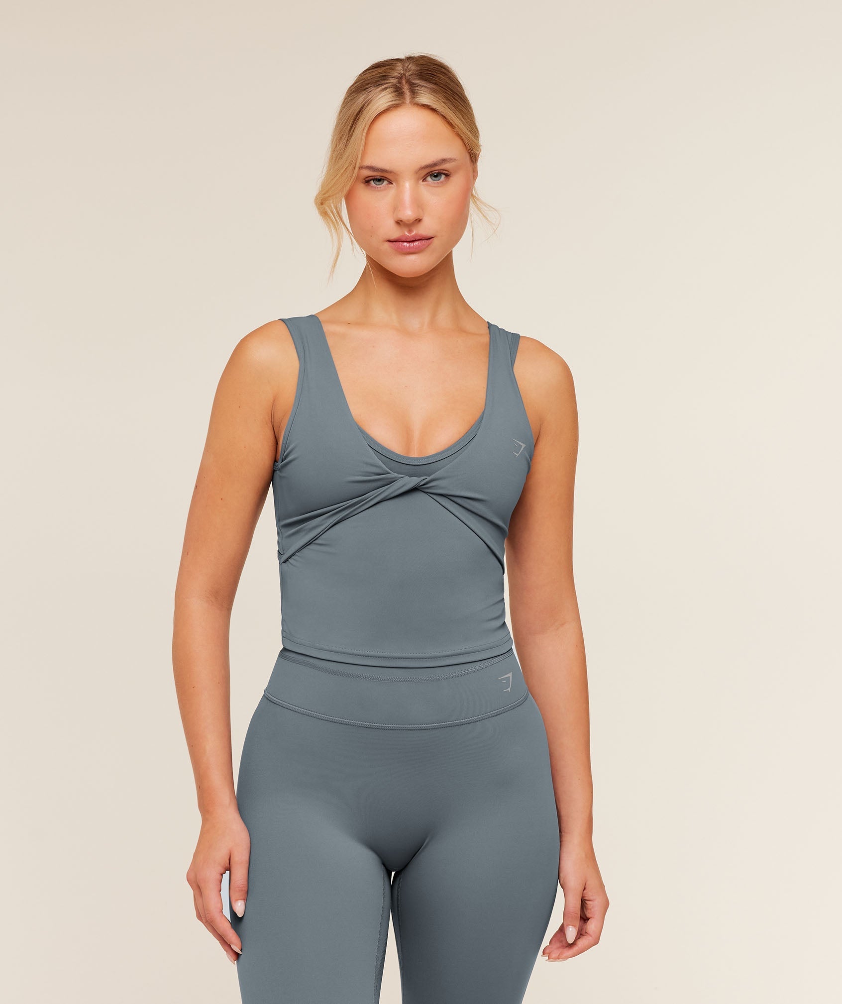Gymshark Crossover Back Tank 'Iron Blue'