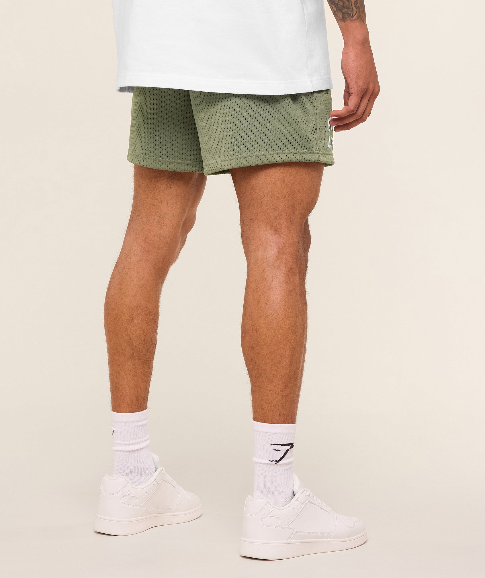 Gymshark Lifting Mesh 5" Shorts 'Base Green'