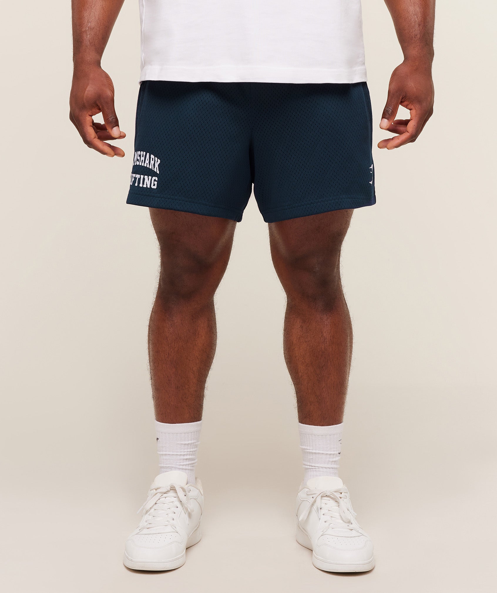 Gymshark Lifting Mesh 5" Shorts 'Navy'