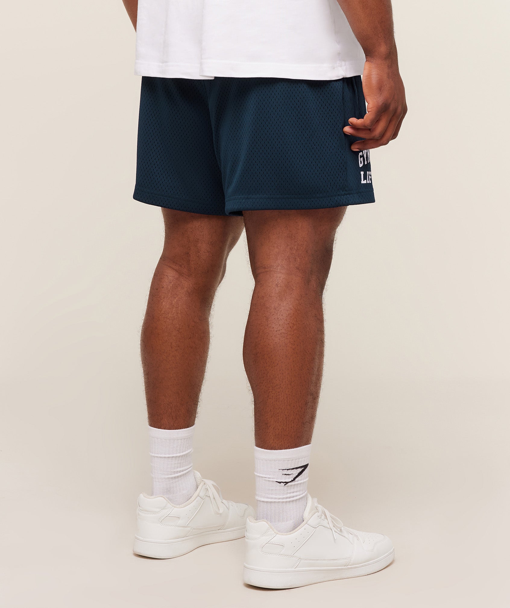Gymshark Lifting Mesh 5" Shorts 'Navy'