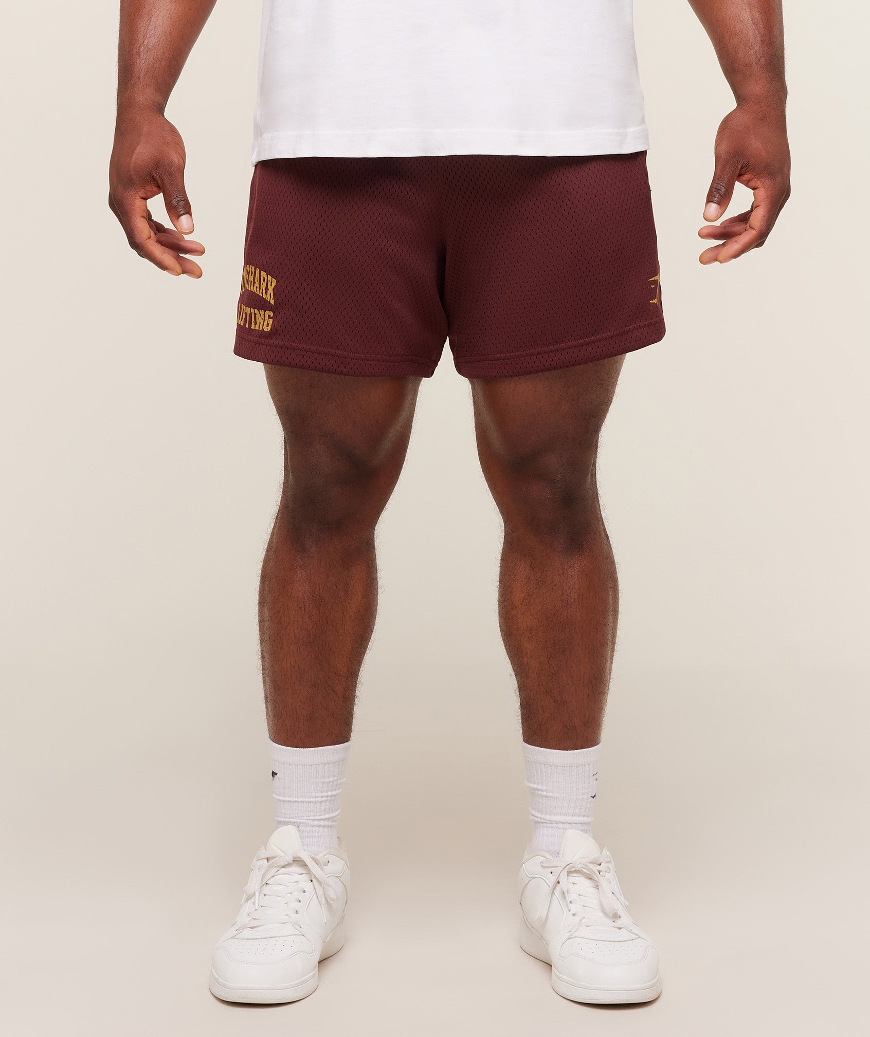 Gymshark Lifting Mesh 5" Shorts 'Rich Maroon'