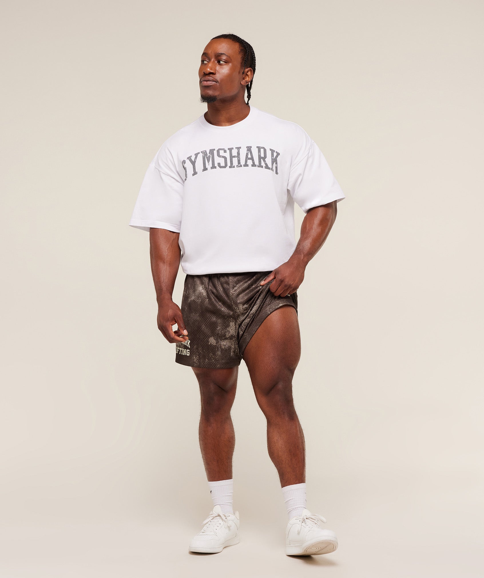Gymshark Lifting Mesh 5" Shorts 'Lifestyle Brown'