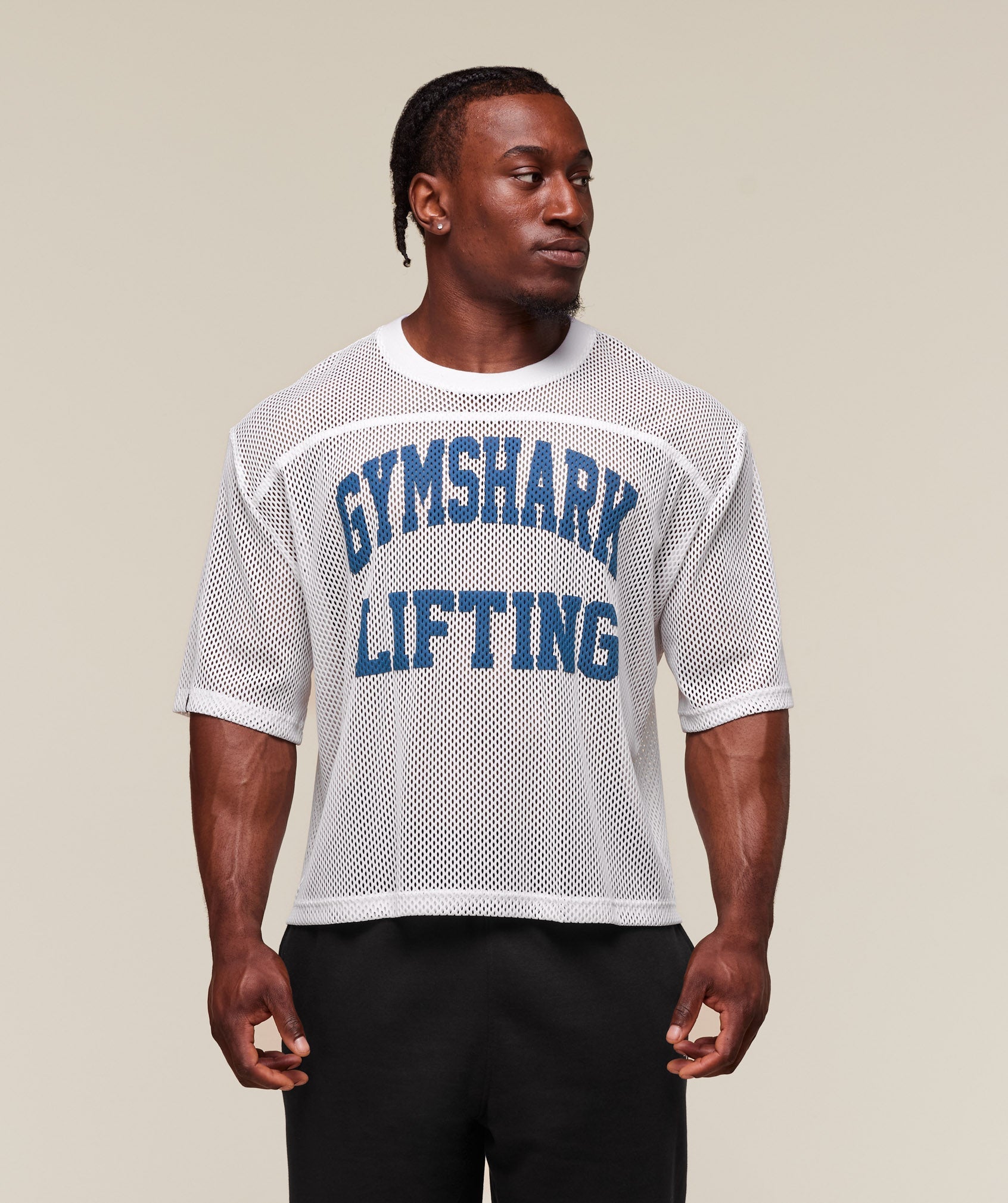 Gymshark Mesh Oversized T-Shirt 'White'