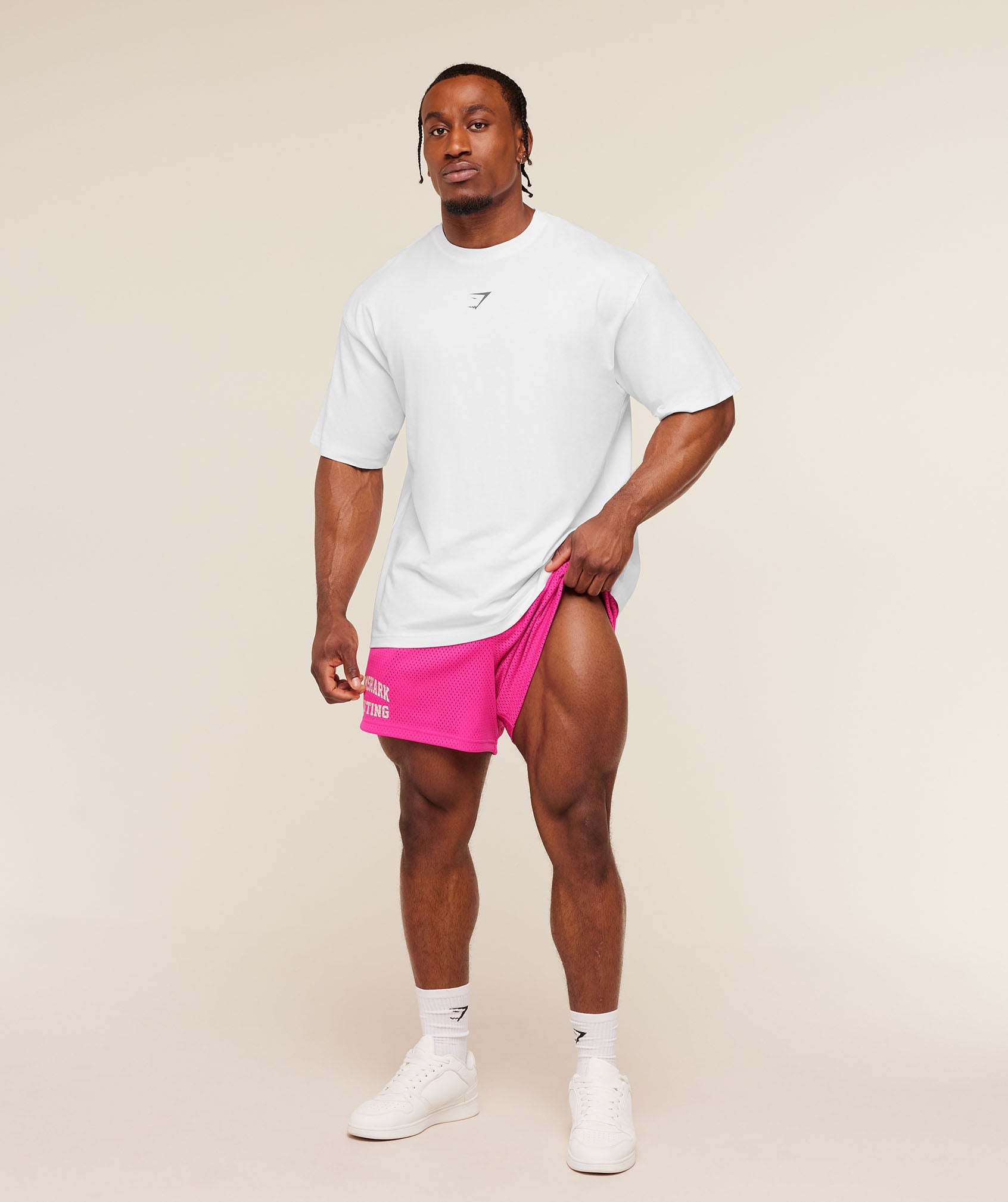 Gymshark Lifting Mesh 5" Shorts 'Super-Set Pink'