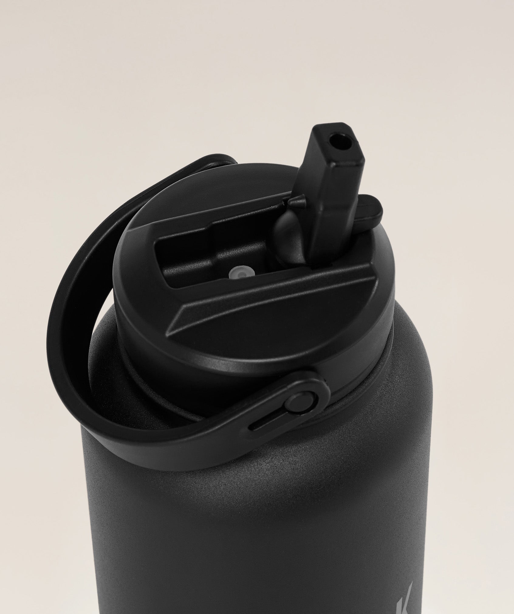 Gymshark Metal Insulated Straw Bottle 1L 'Black'