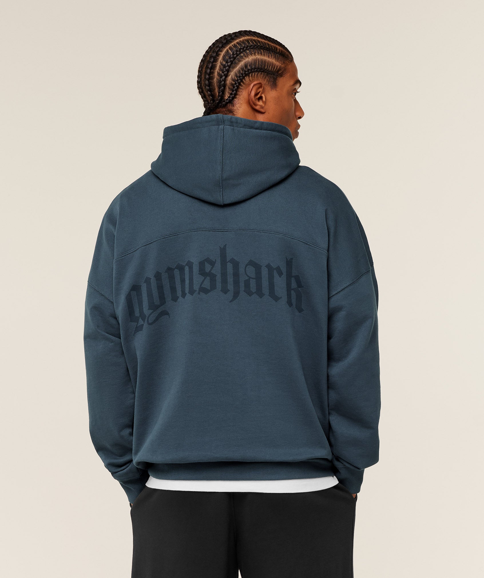 Gymshark Olde English Hoodie 'GS Stealth Blue'