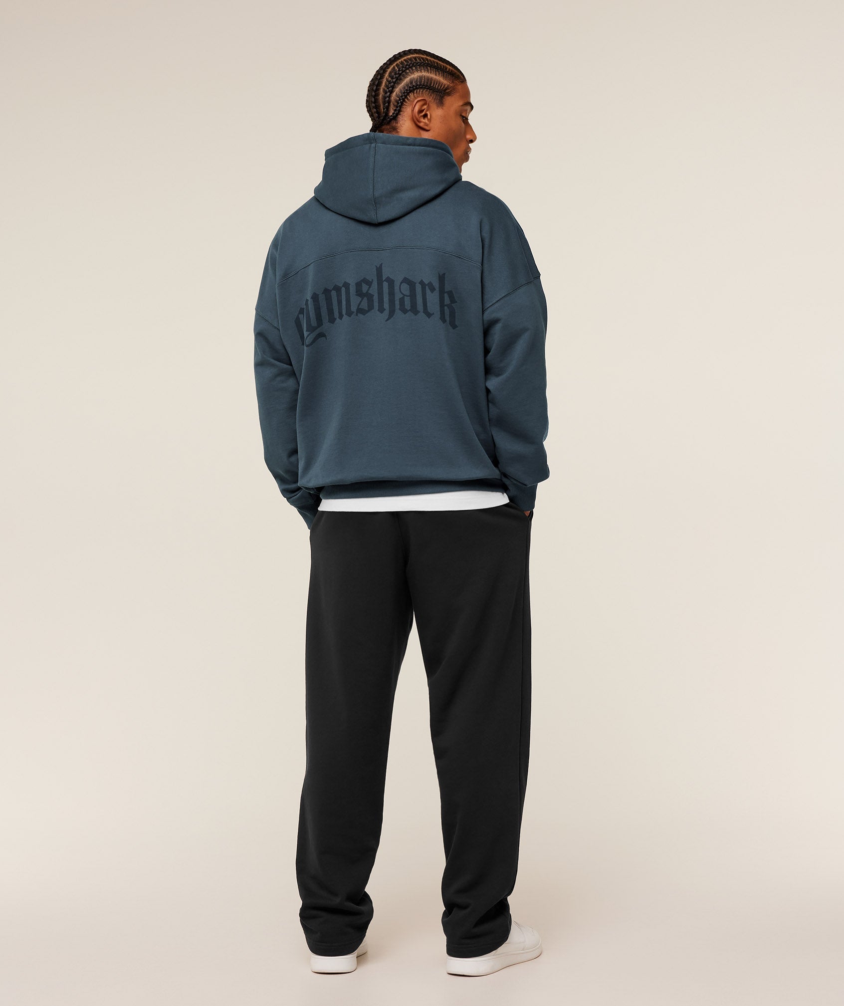 Gymshark Olde English Hoodie 'GS Stealth Blue'