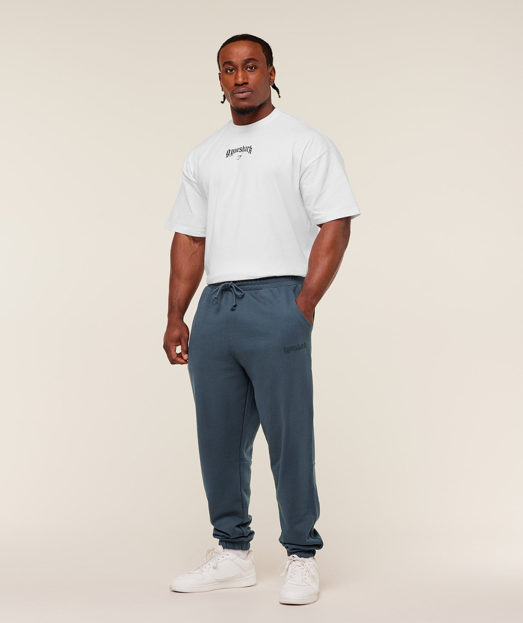 Gymshark Olde English Joggers 'GS Stealth Blue'