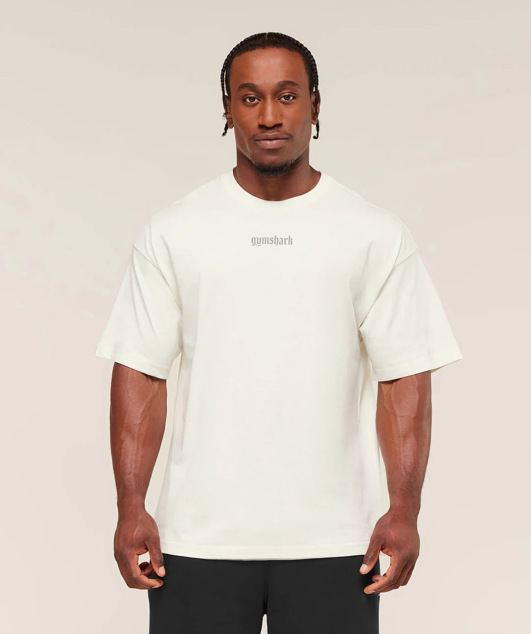 Gymshark Olde English T-Shirt 'Soft White'