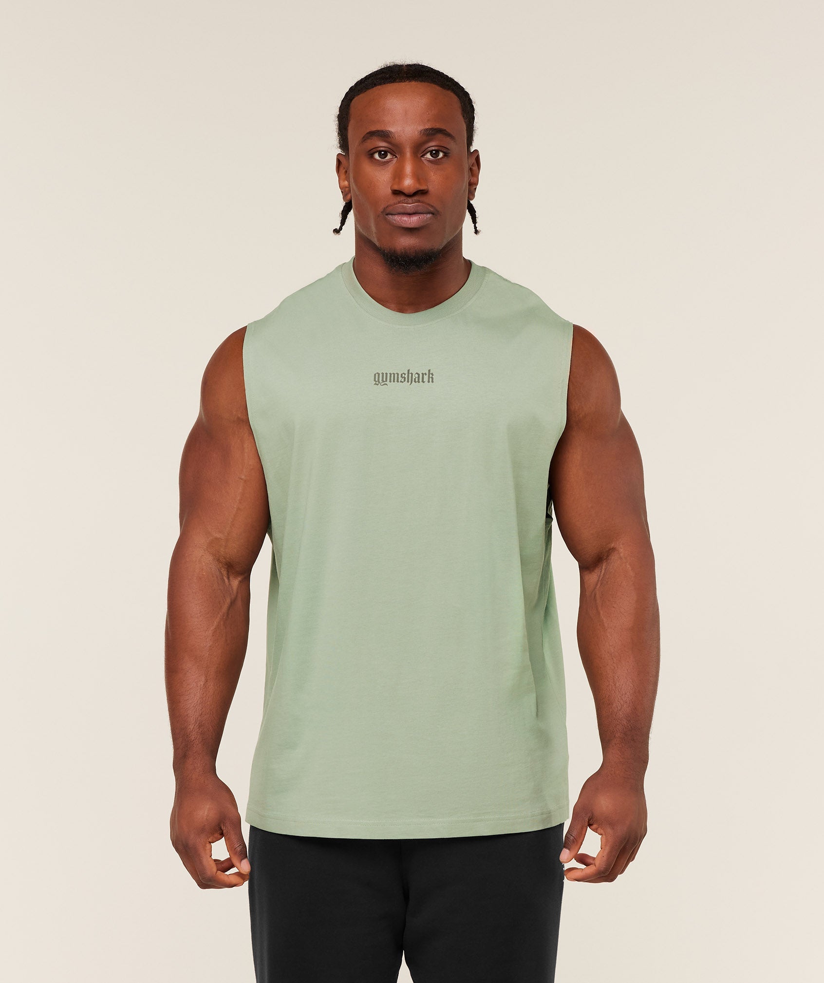 Gymshark Olde English Tank 'GS Haze Green'