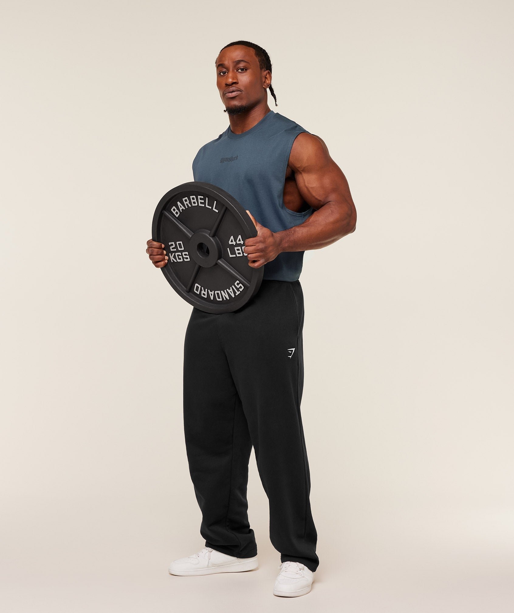 Gymshark Olde English Tank 'GS Stealth Blue'